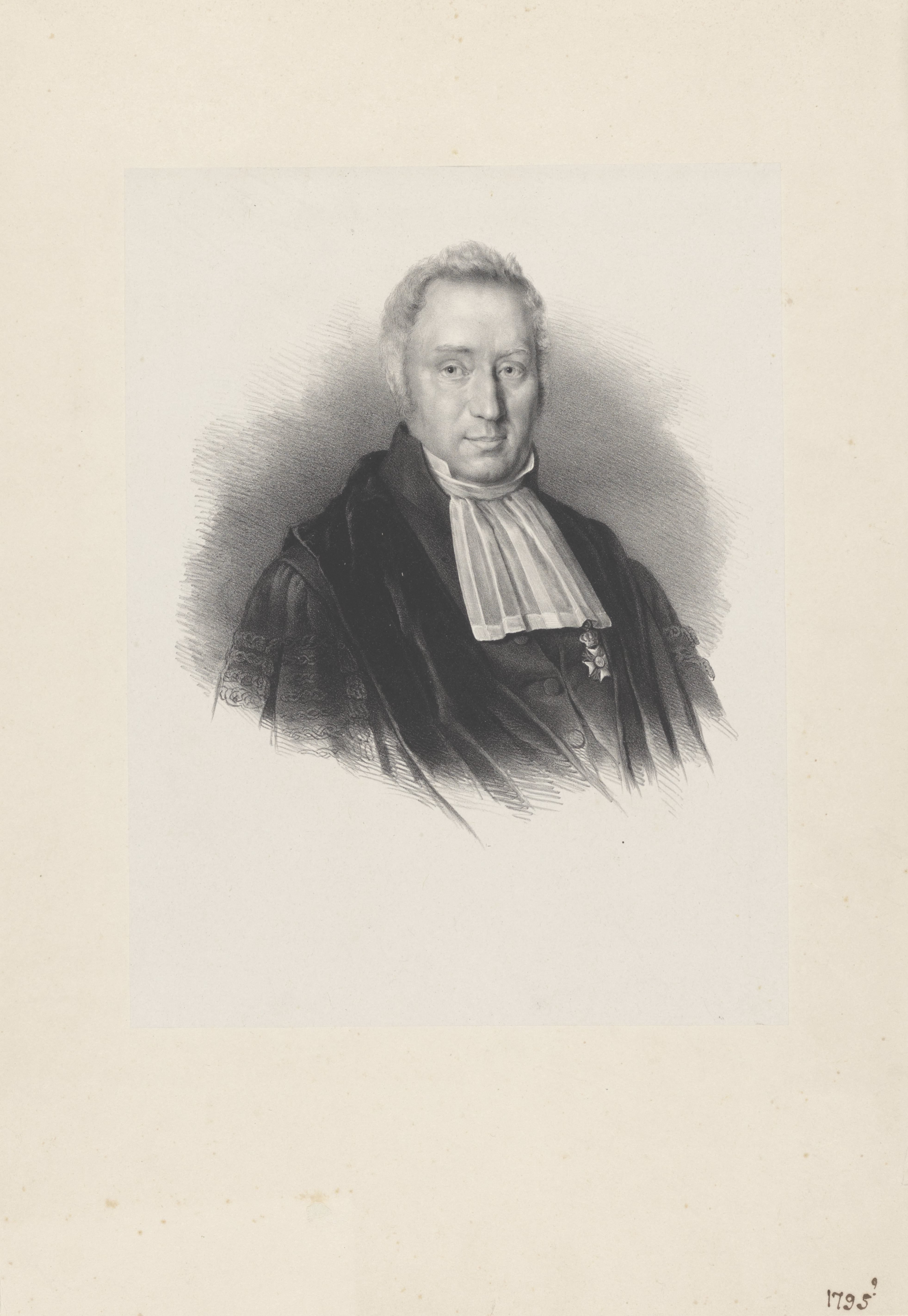 Portret van theoloog Herman Johan Royaards