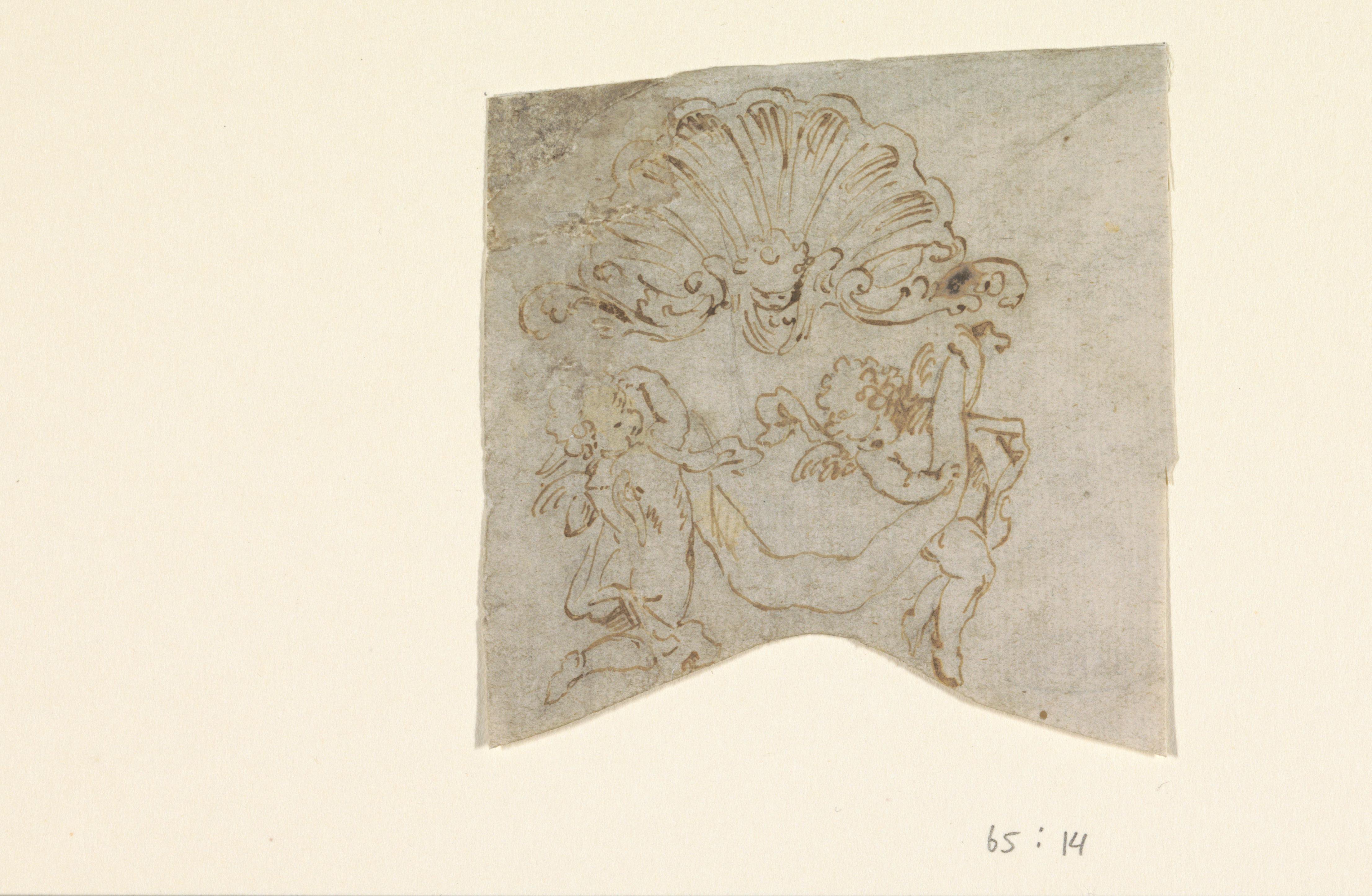 Putti met banderol