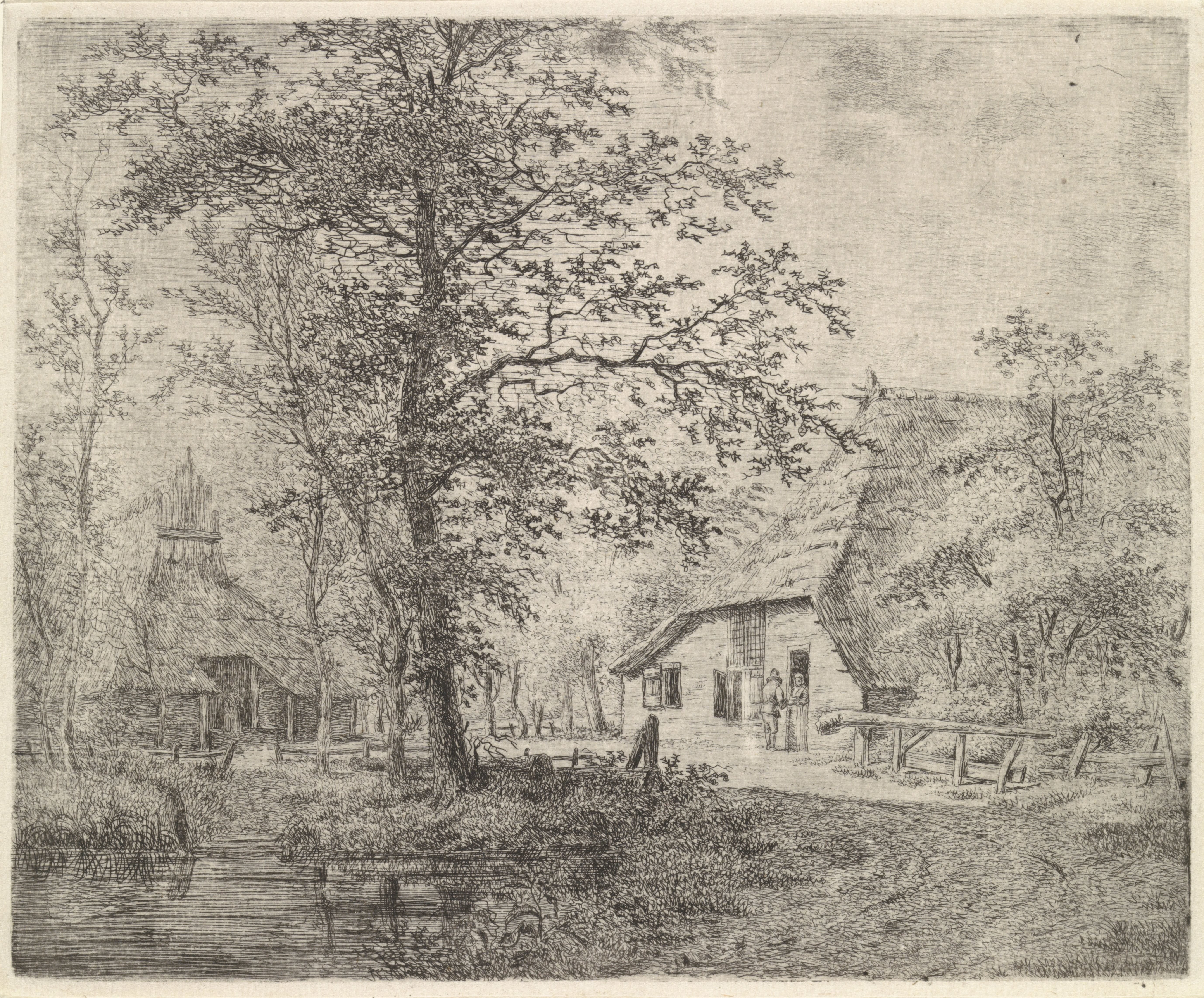 Landschap met boerderij