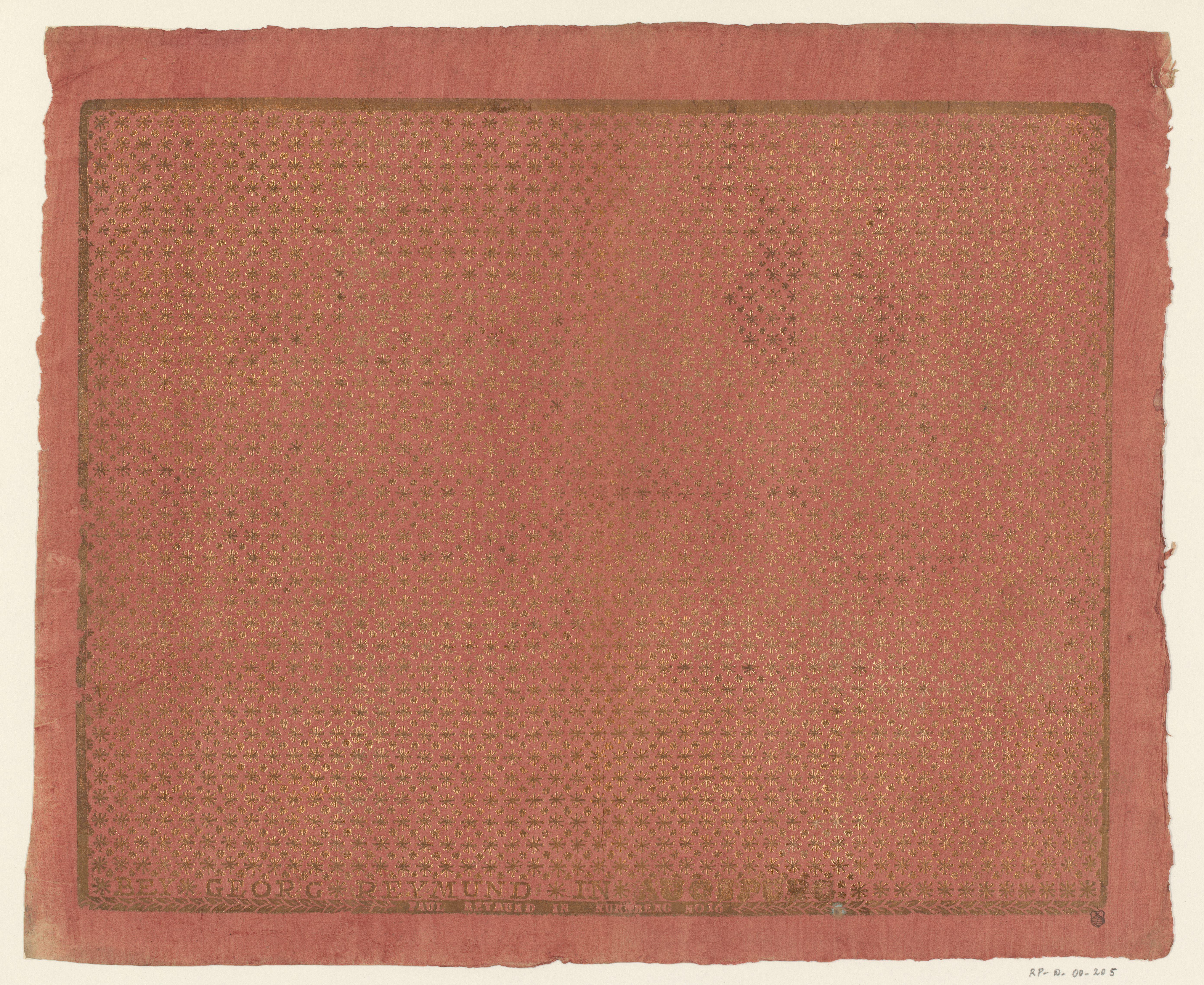 Blad met patroon van afwisselende rijen grote en kleine sterren