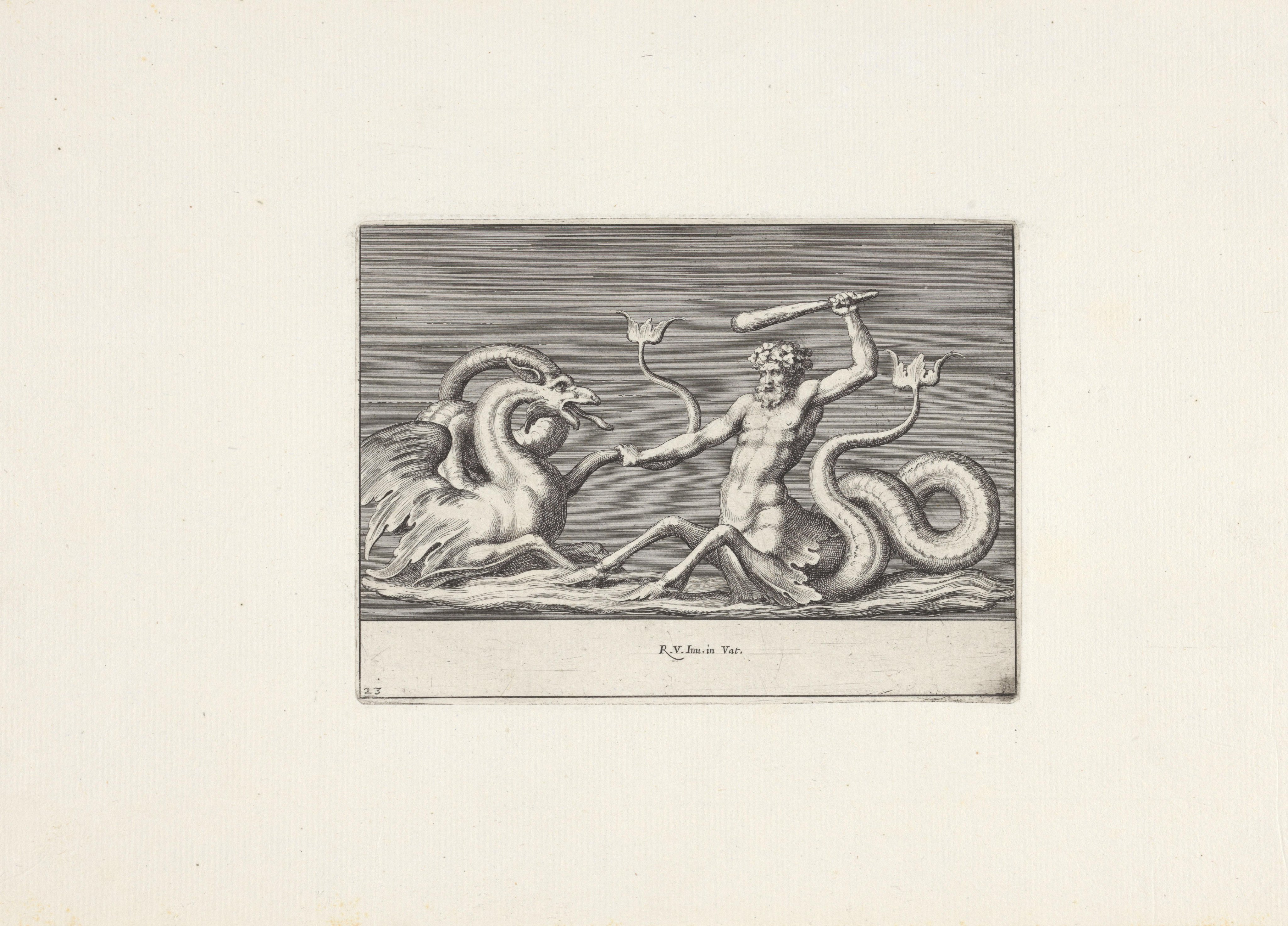 Triton in gevecht met een zeemonster
