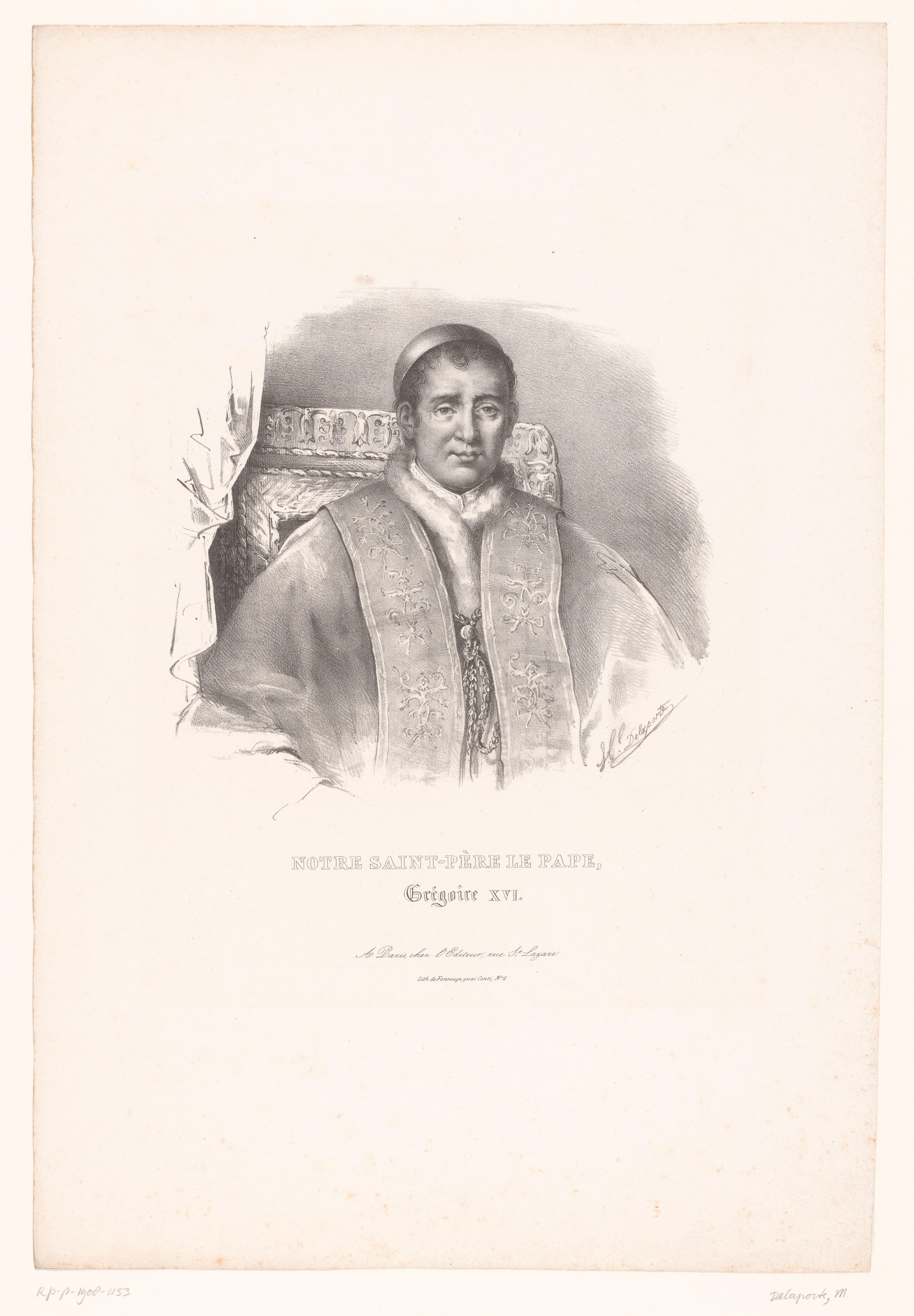 Portret van paus Gregorius XVI