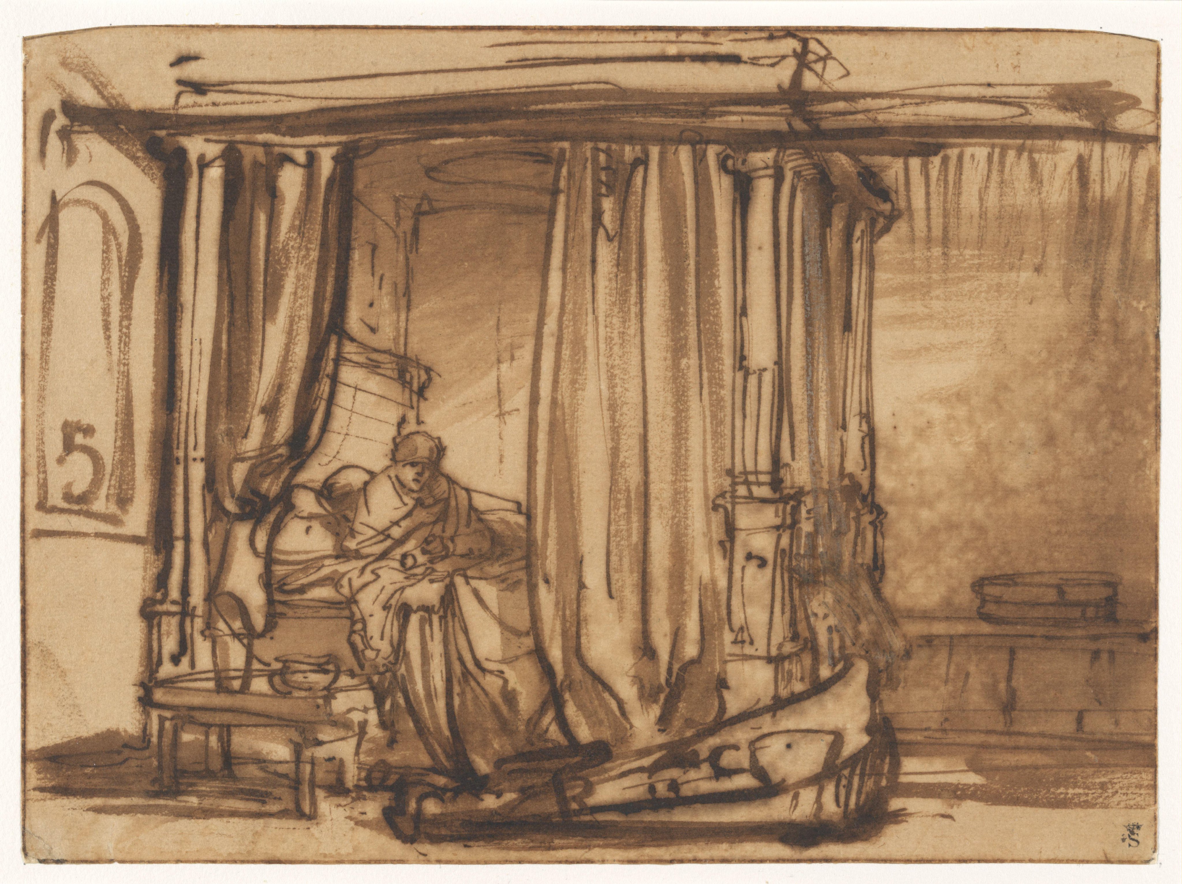 Bedroom with Saskia in a Canopy Bed