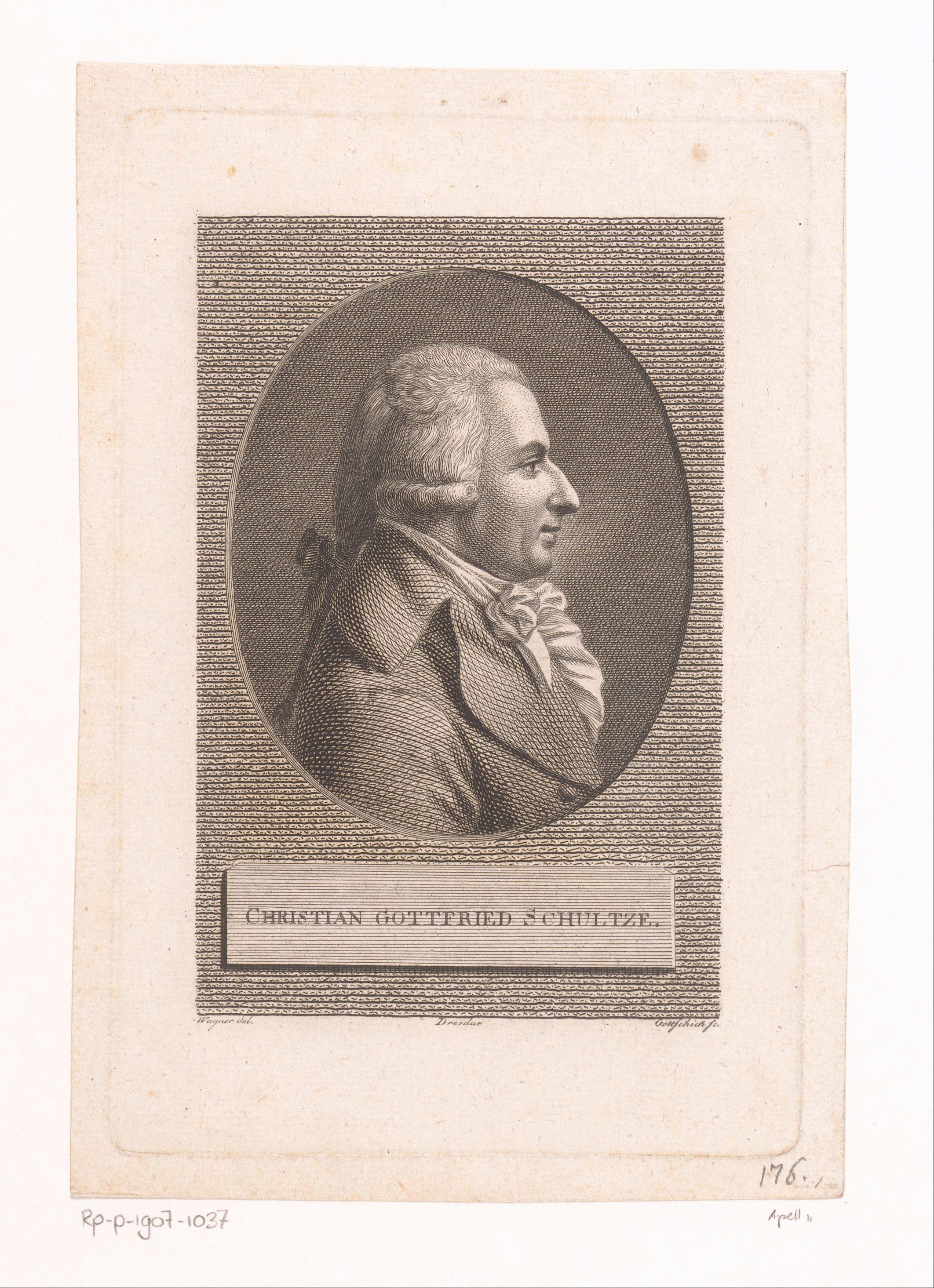 Portret van Christian Gottfried Schultze