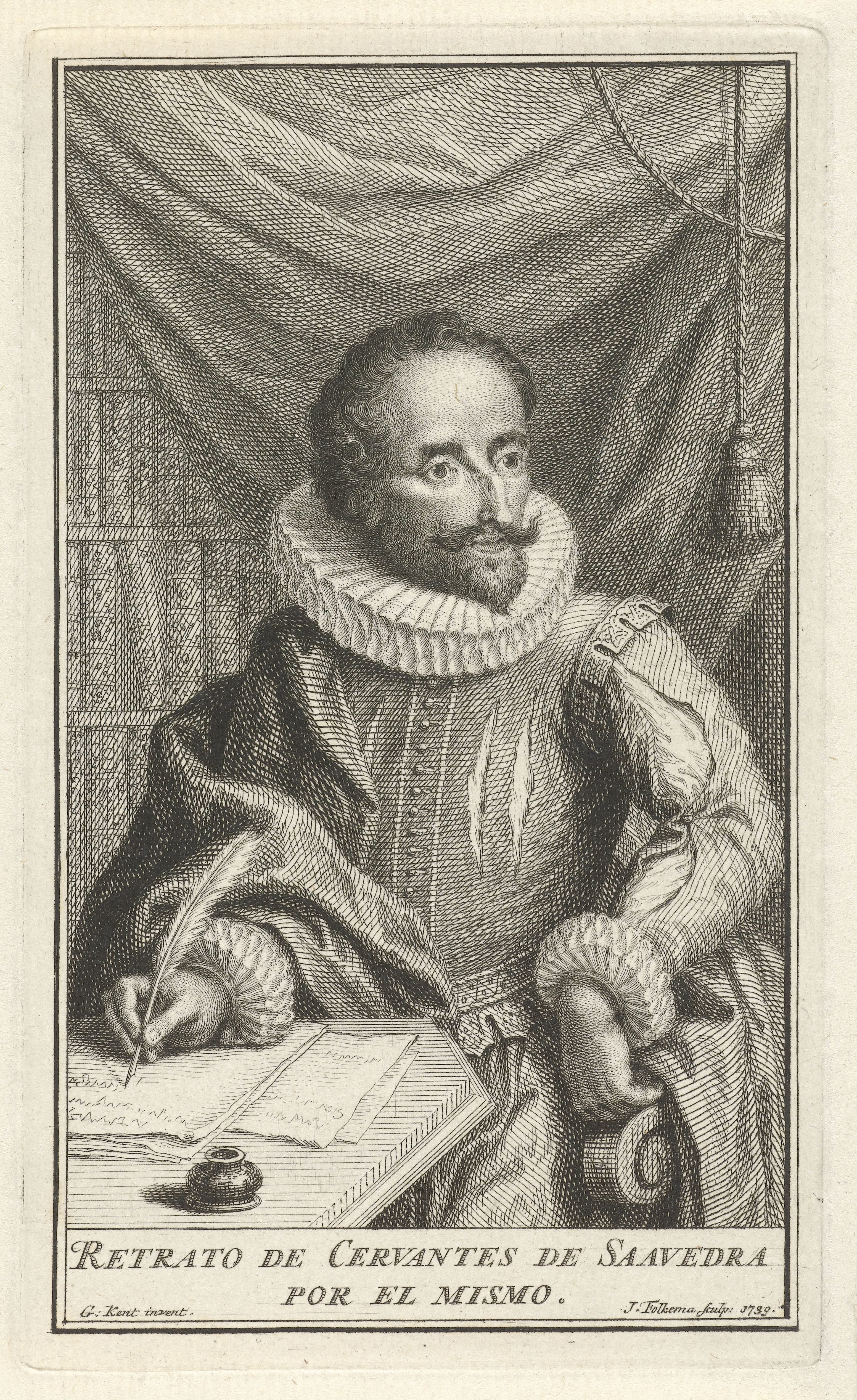 Portret van Miguel de Cervantes de Saavedra