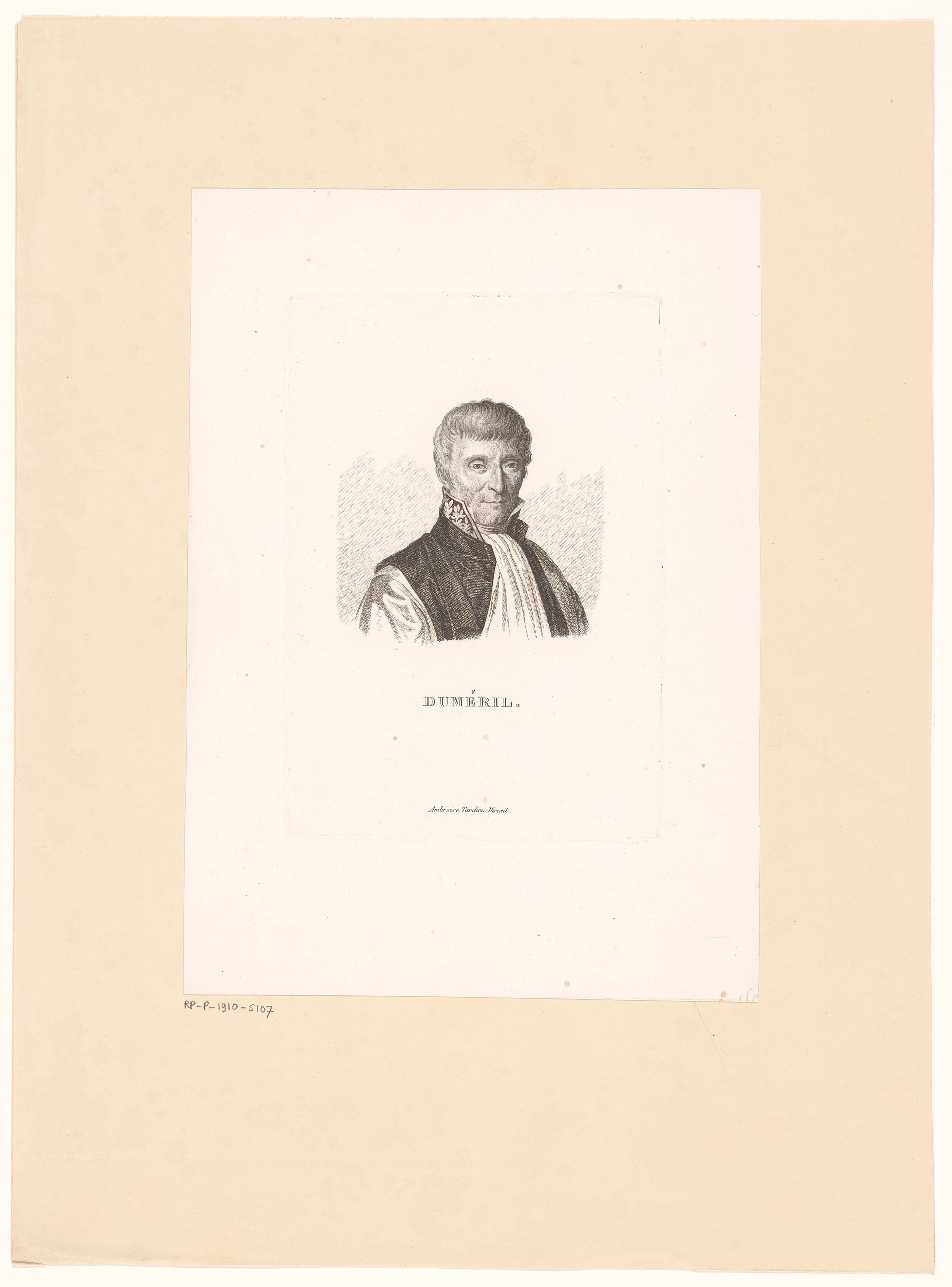 Portret van André Marie Constant Duméril