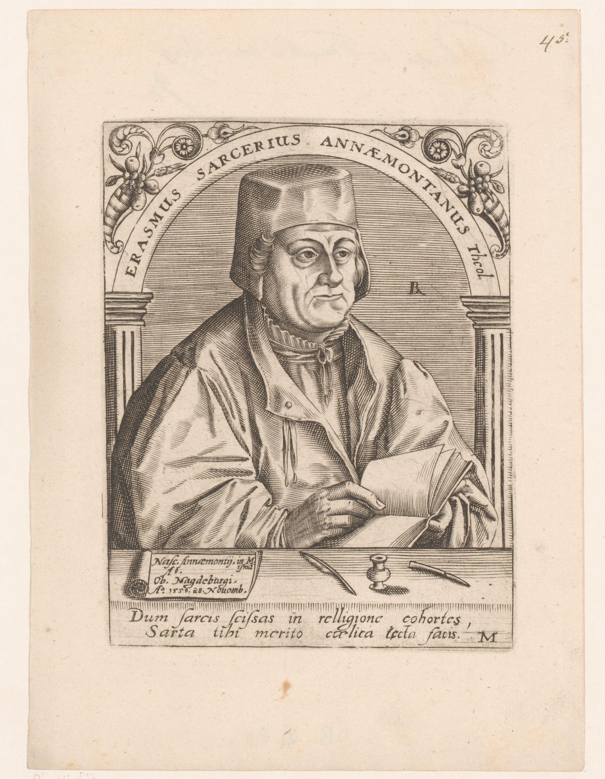 Portret van Erasmus Sarcerius
