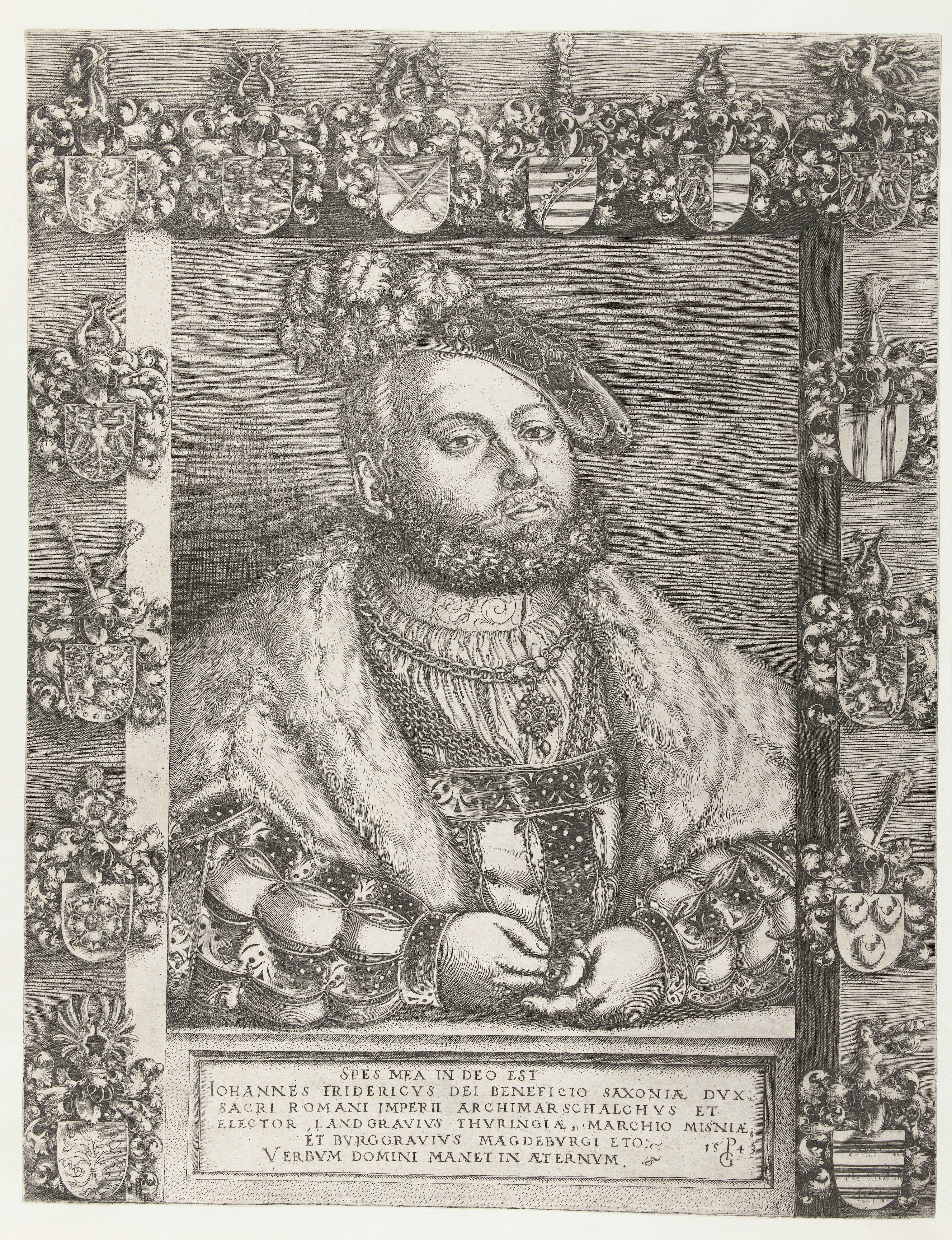 Portret van Johan Frederik I de Grootmoedige, keurvorst van Saksen