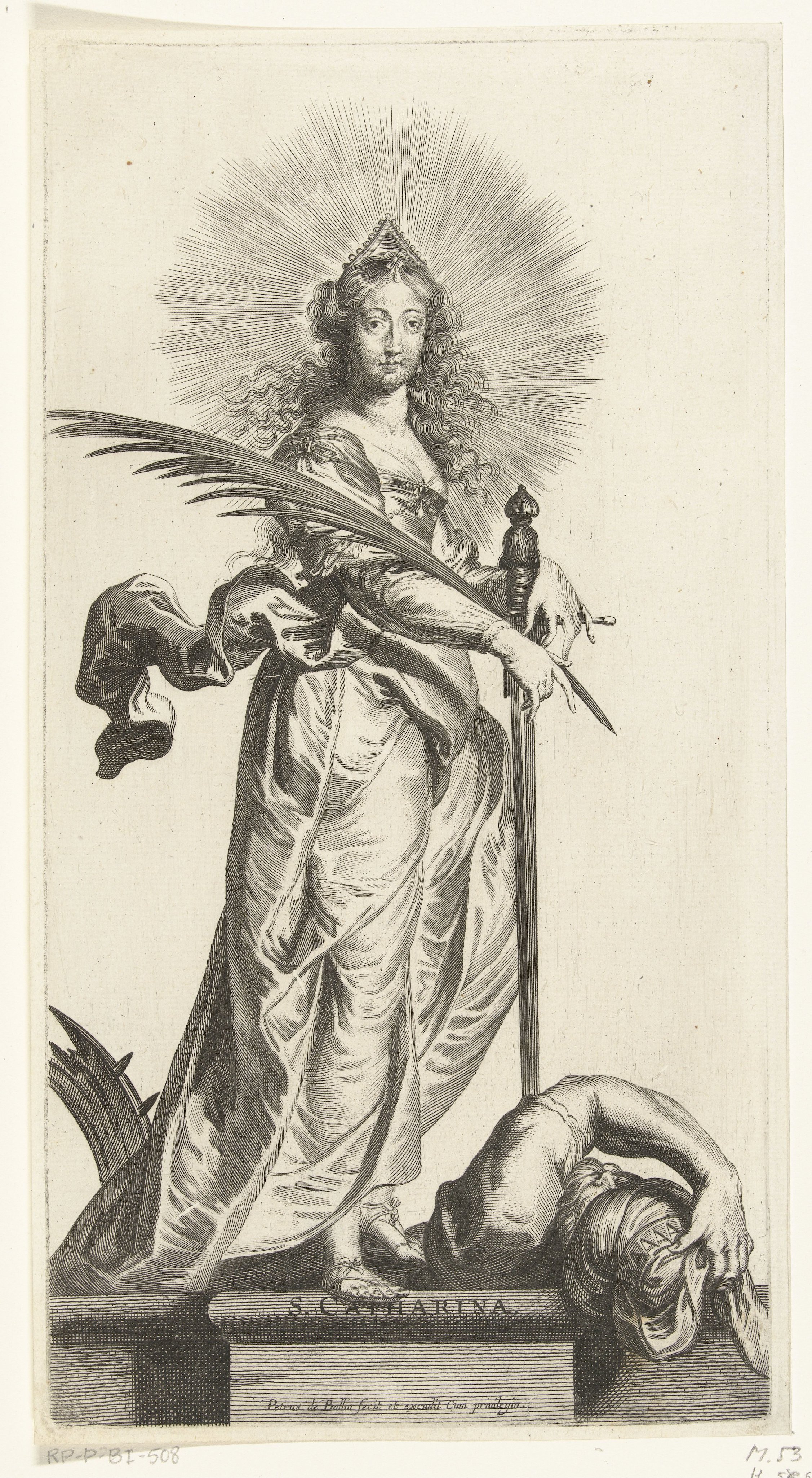 Heilige Catharina van Alexandrië met keizer Maxentius