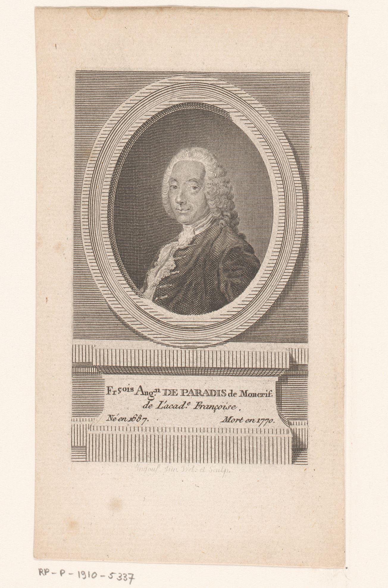 Portret van François-Augustin de Paradis de Moncrif