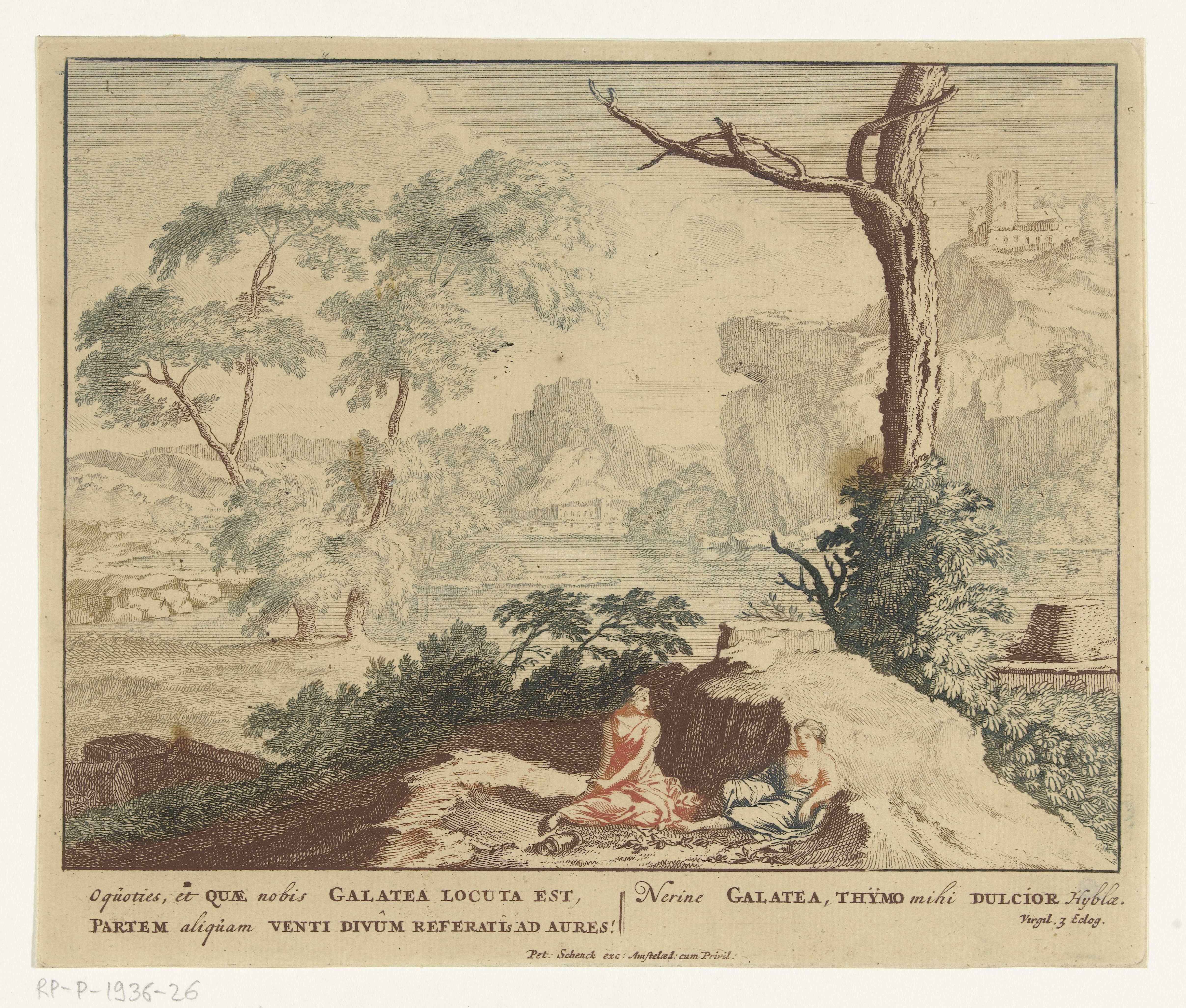 Landschap met twee herderinnen