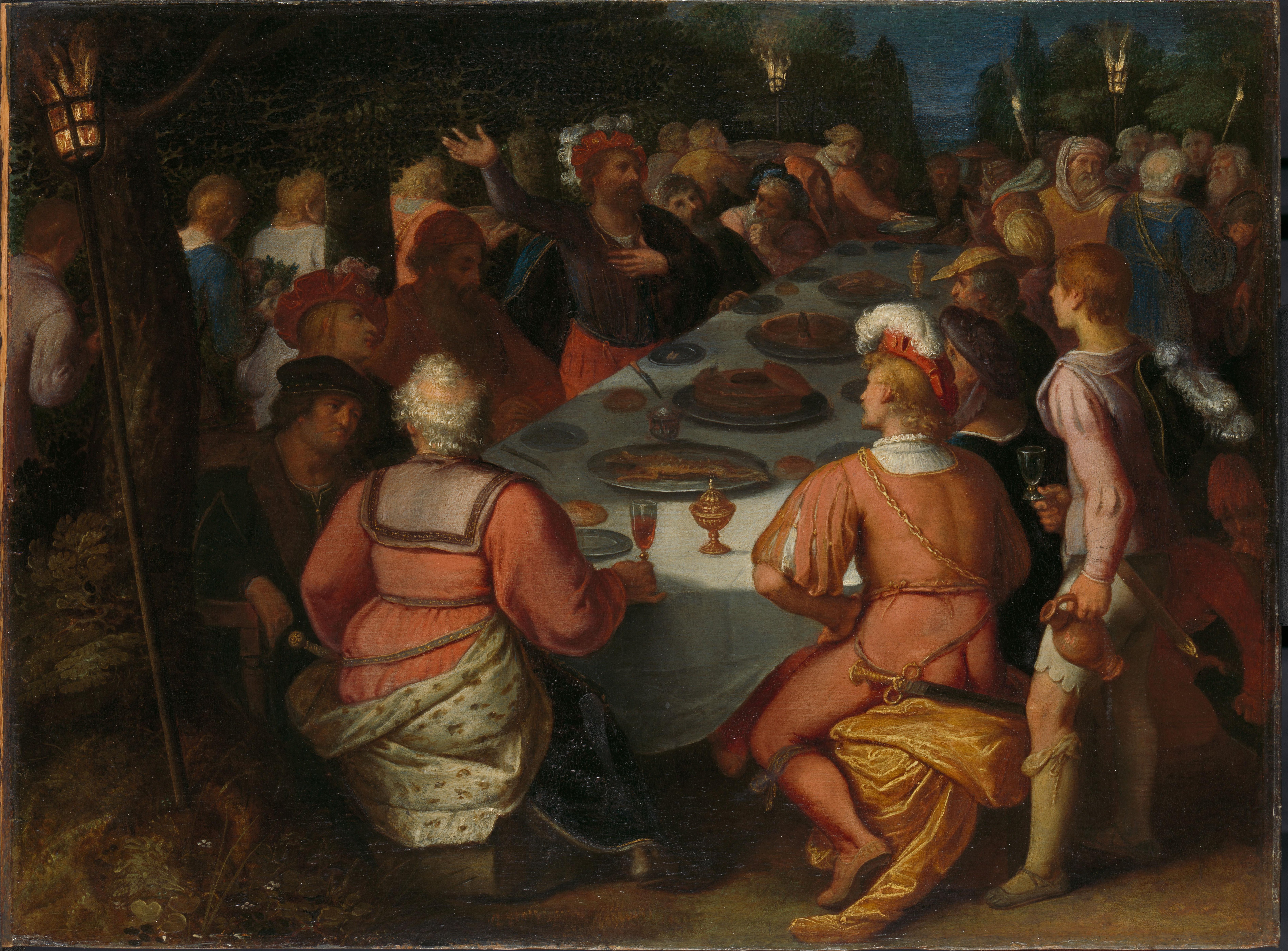 De samenzwering van Julius Civilis met de Bataven in een heilig woud