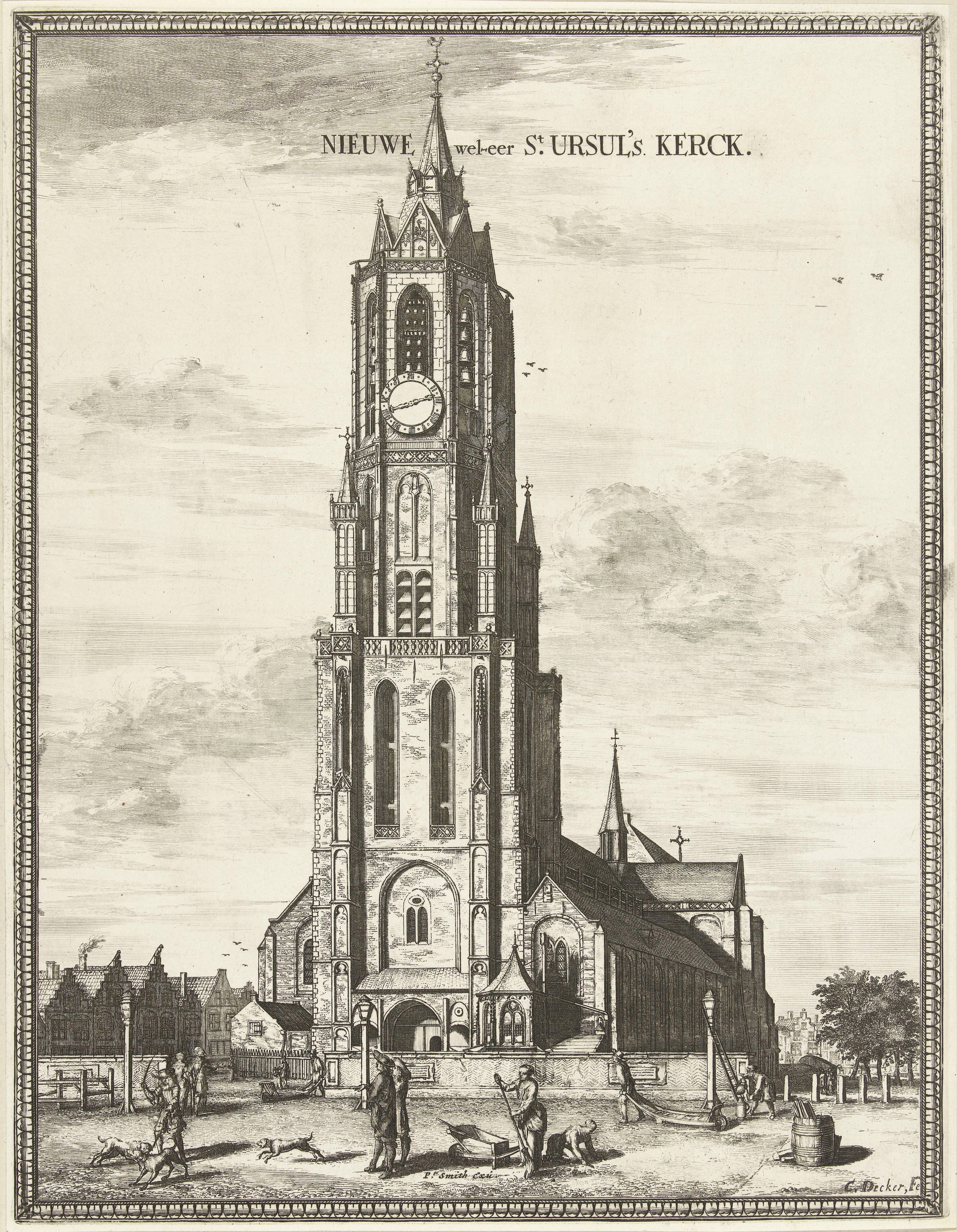 Gezicht op de Nieuwe Kerk te Delft