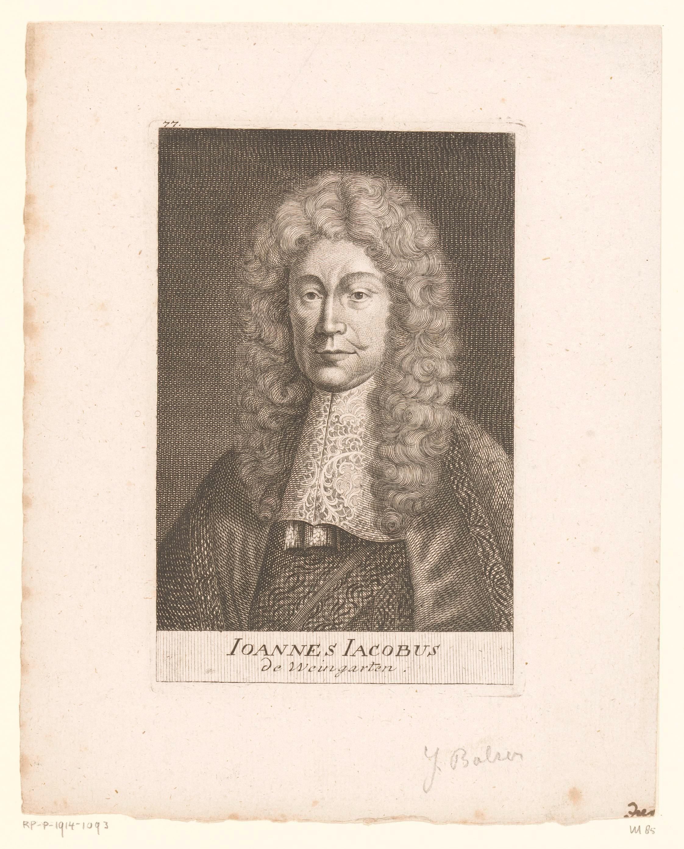 Portret van Johann Jacob von Weingarten