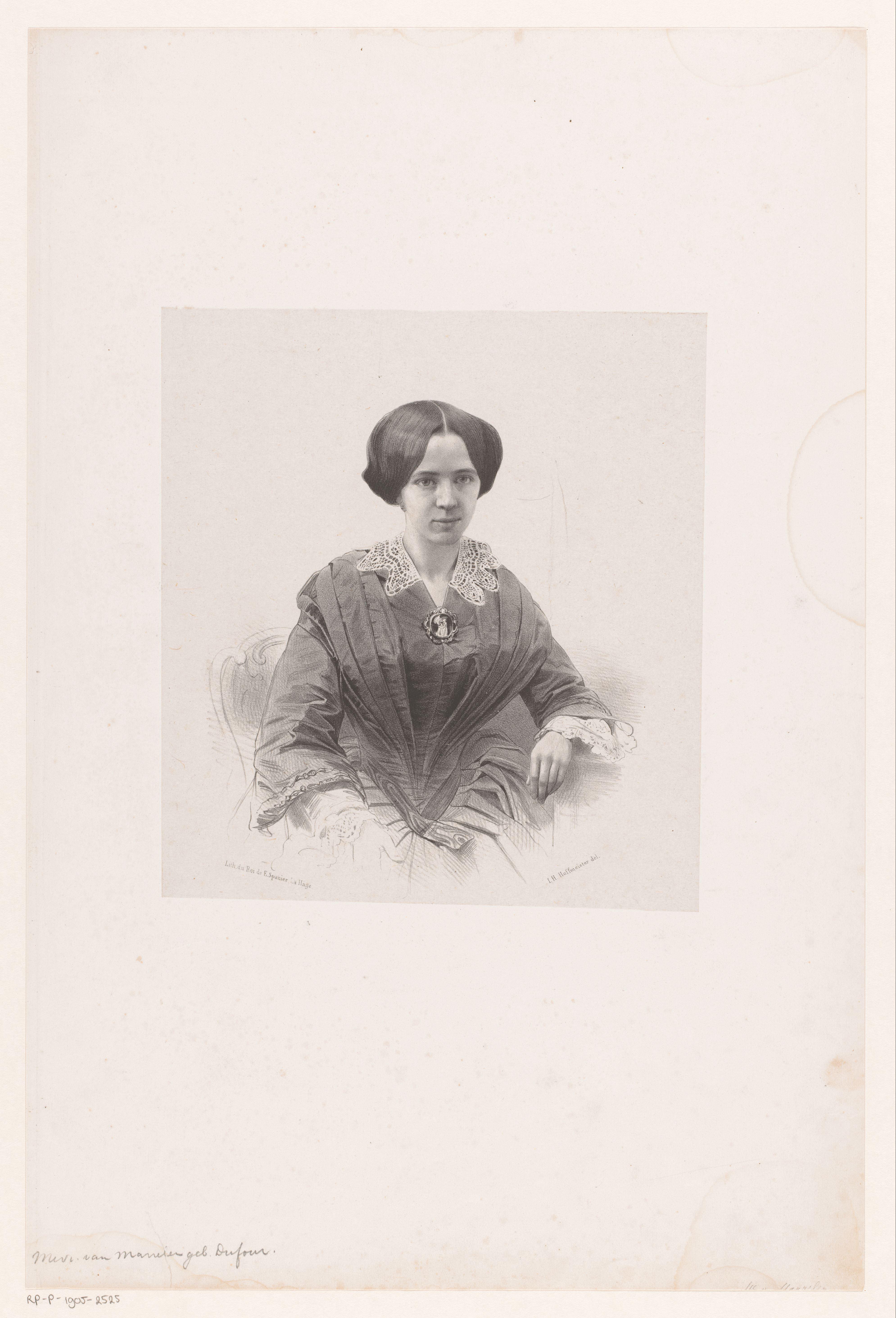 Portret van mevrouw Van Marrelen-Dufour