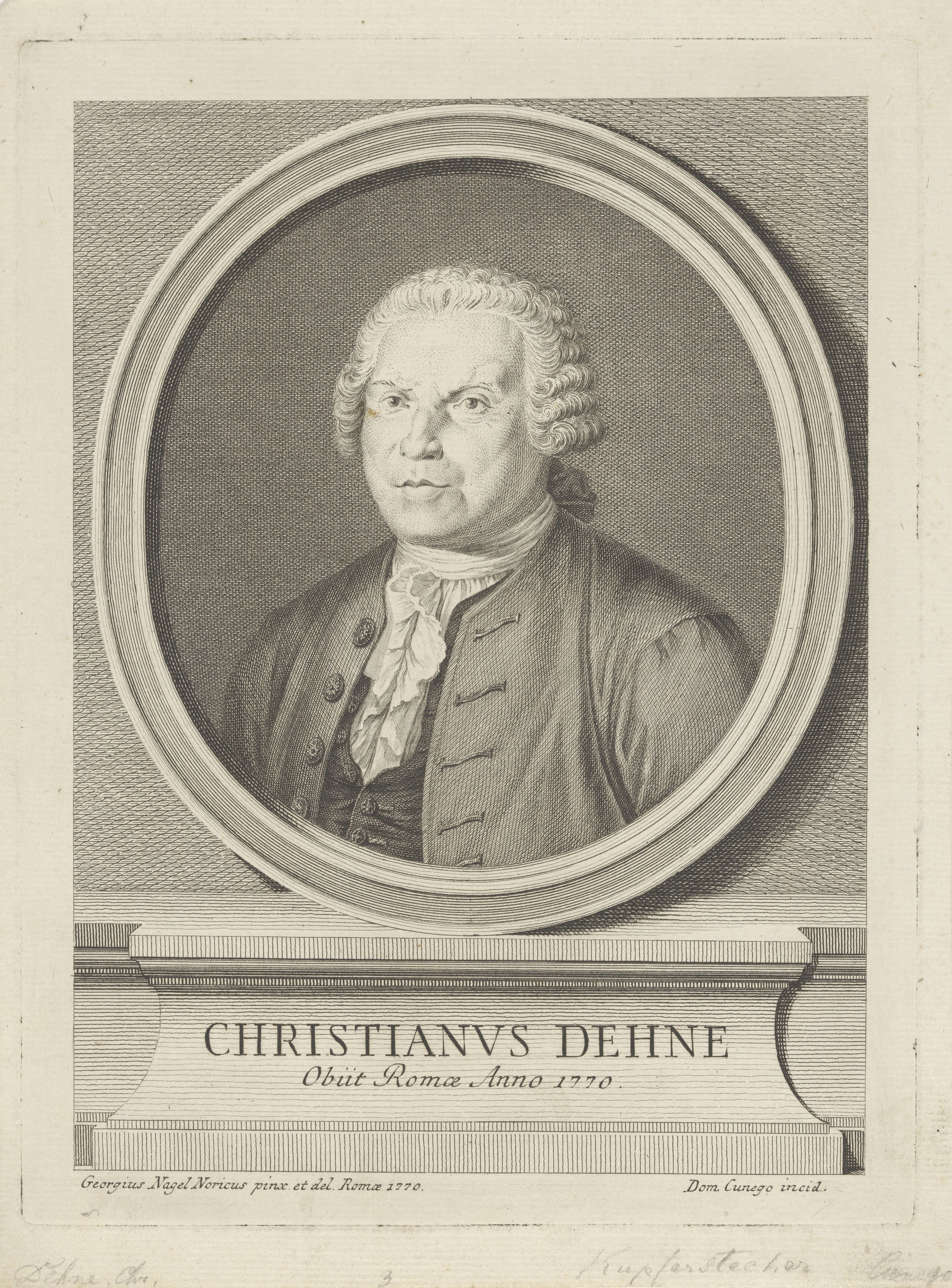 Portret van Christianus Dehne