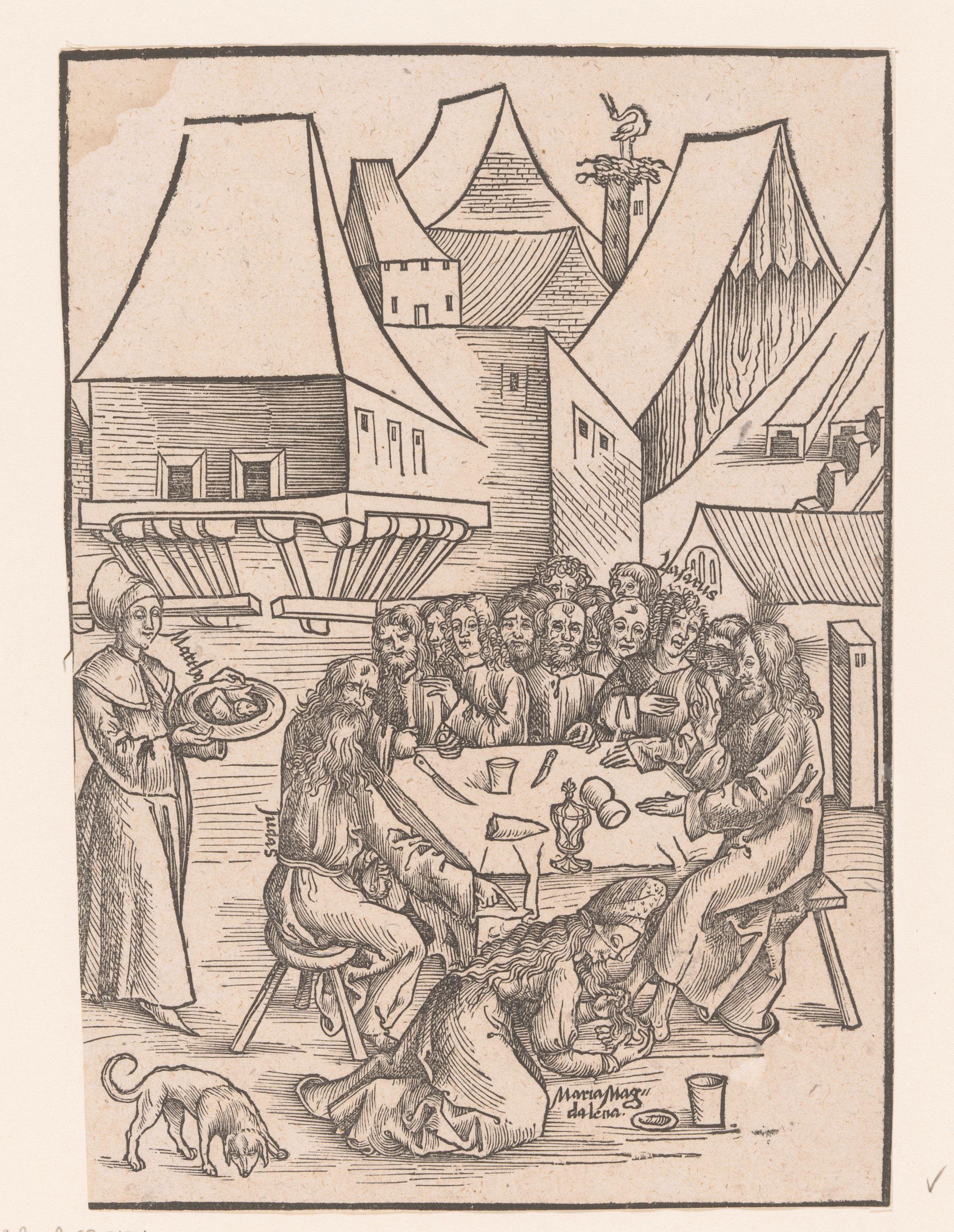 Maria Magdalena wast de voeten van Christus