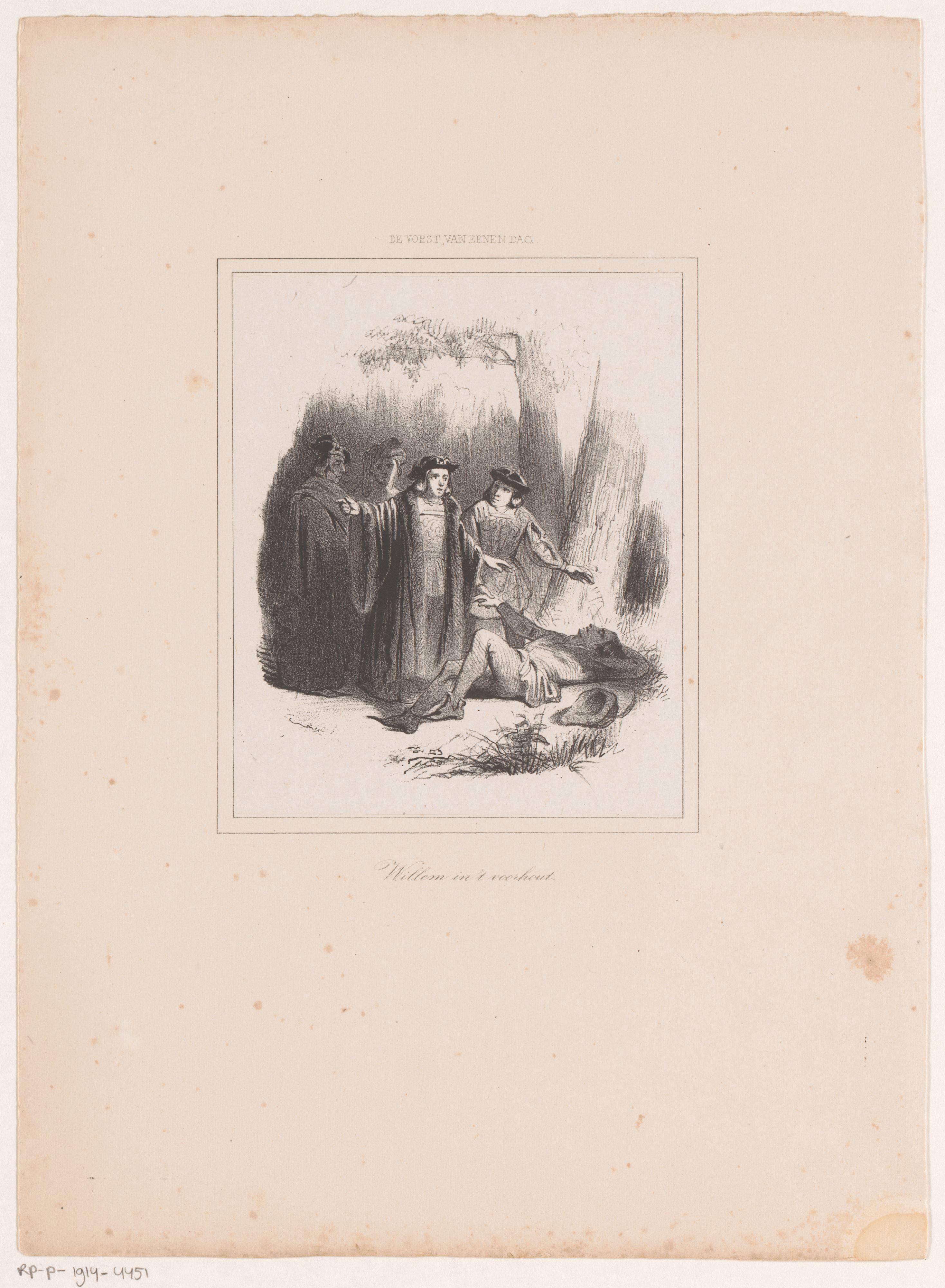 Filips de Goede vindt Willem van Nieuwen in het bos