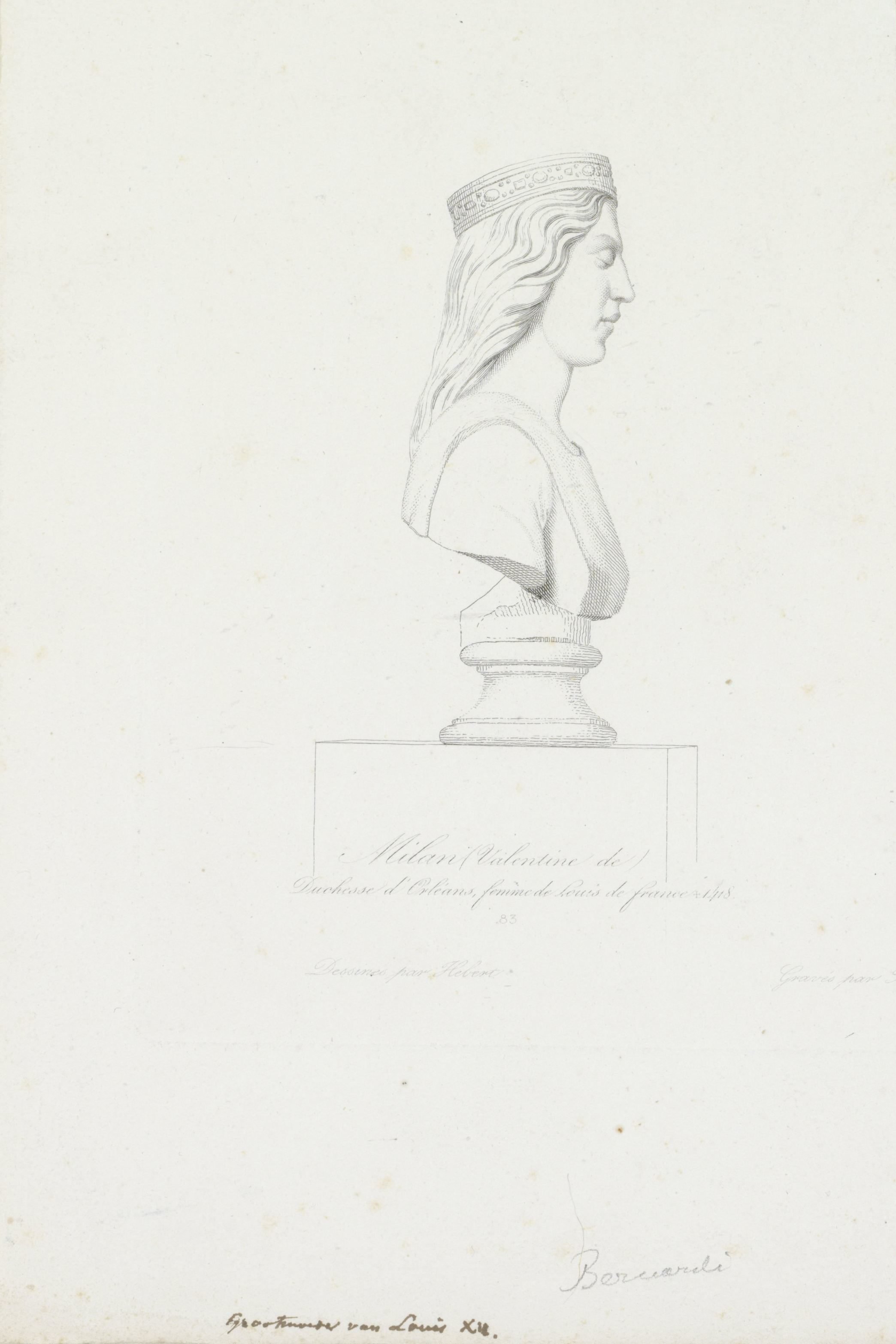 Portretbuste van Valentina Visconti