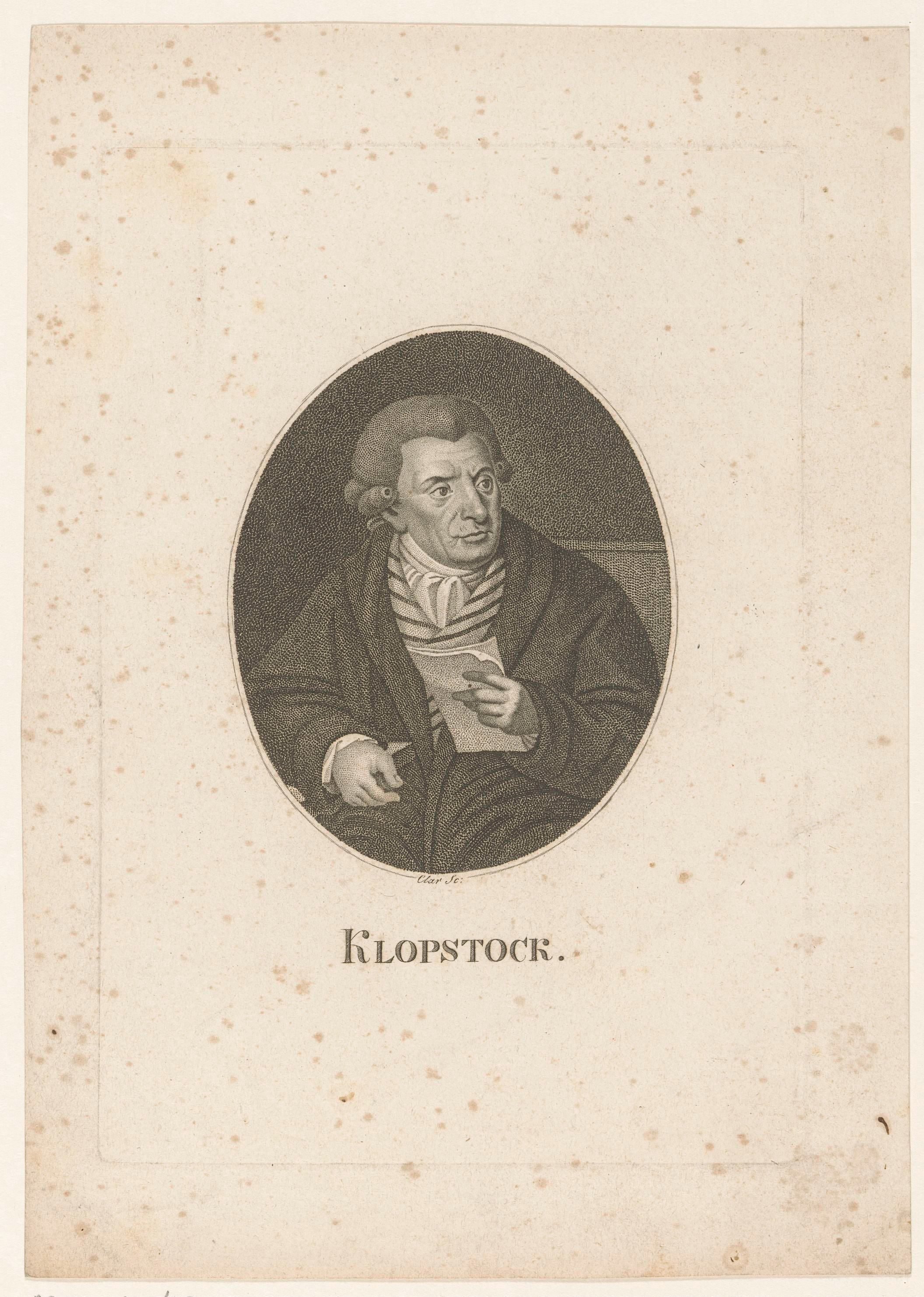Portret van Friedrich Gottlieb Klopstock