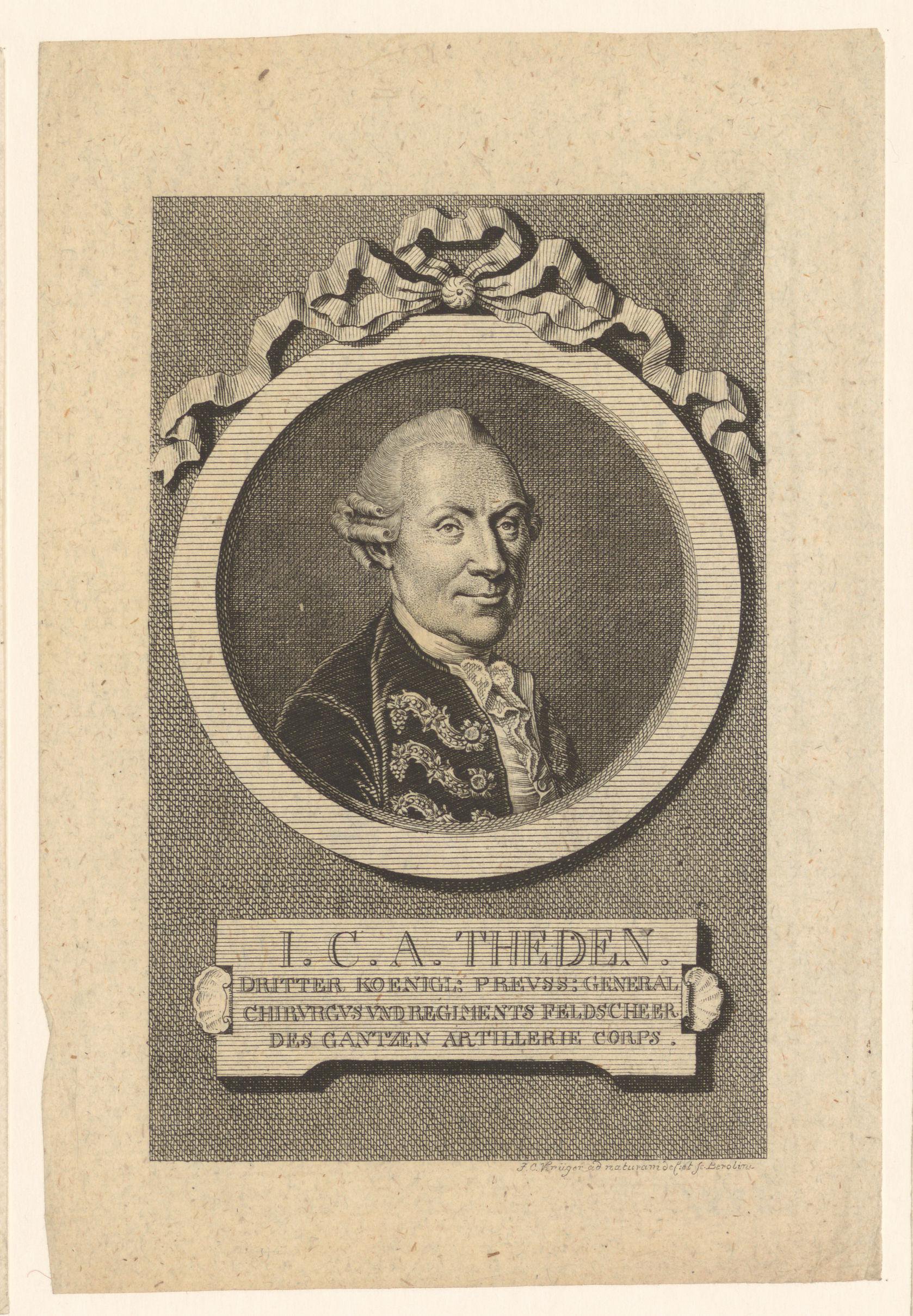 Portret van Johann Christian Anton Theden