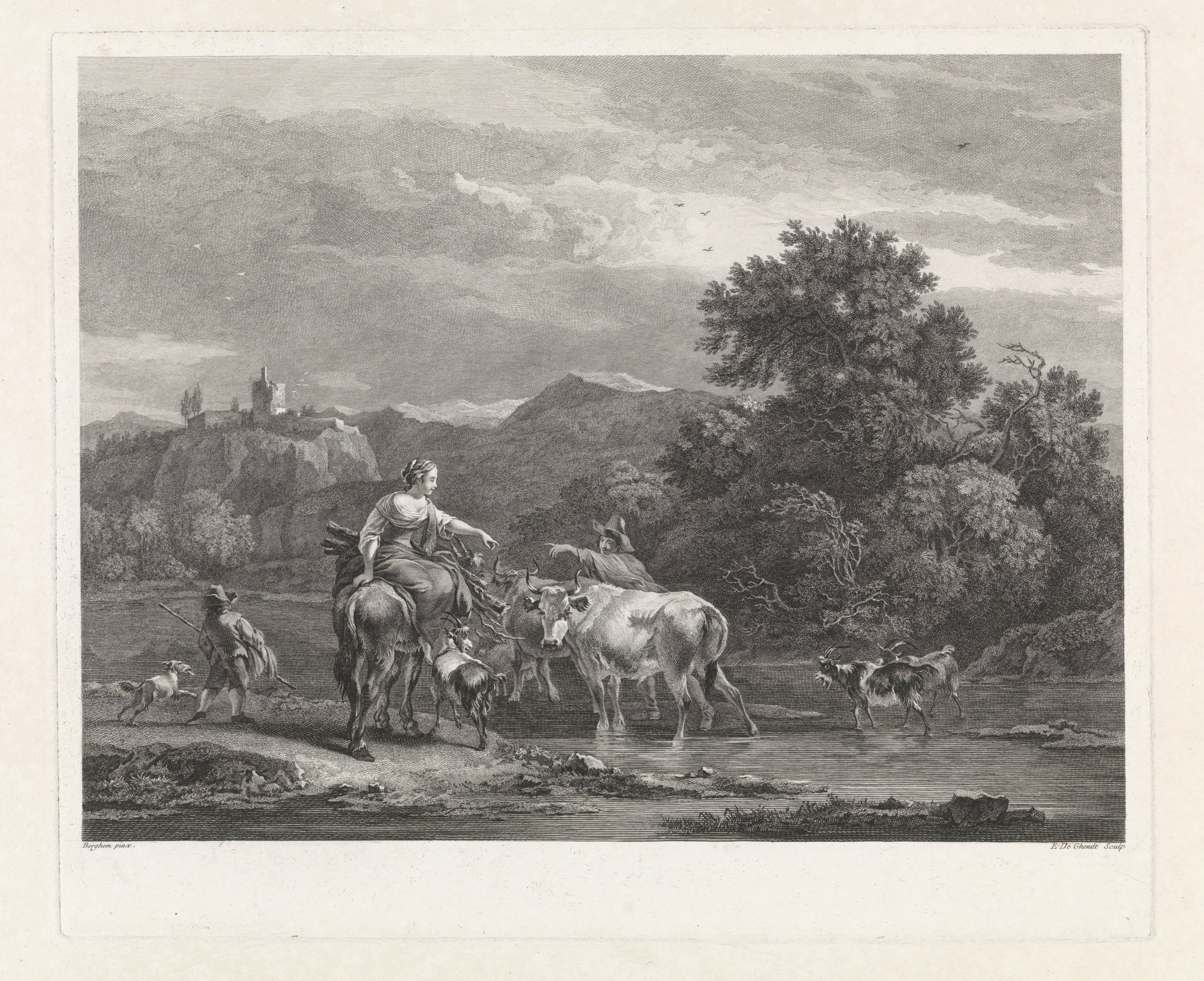 Herders keren terug naar het dorp