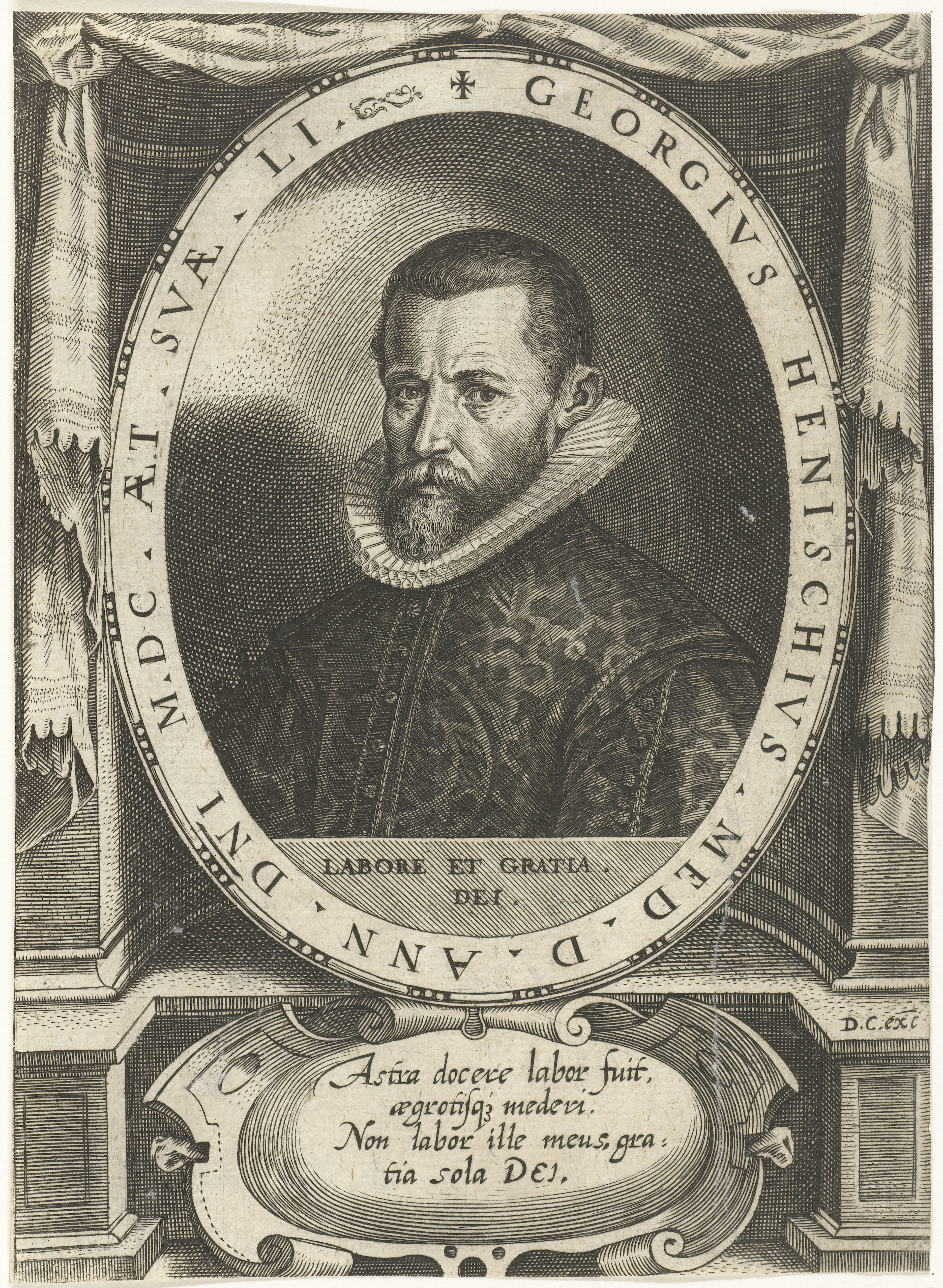 Portret van Georg Henisch op 51-jarige leeftijd
