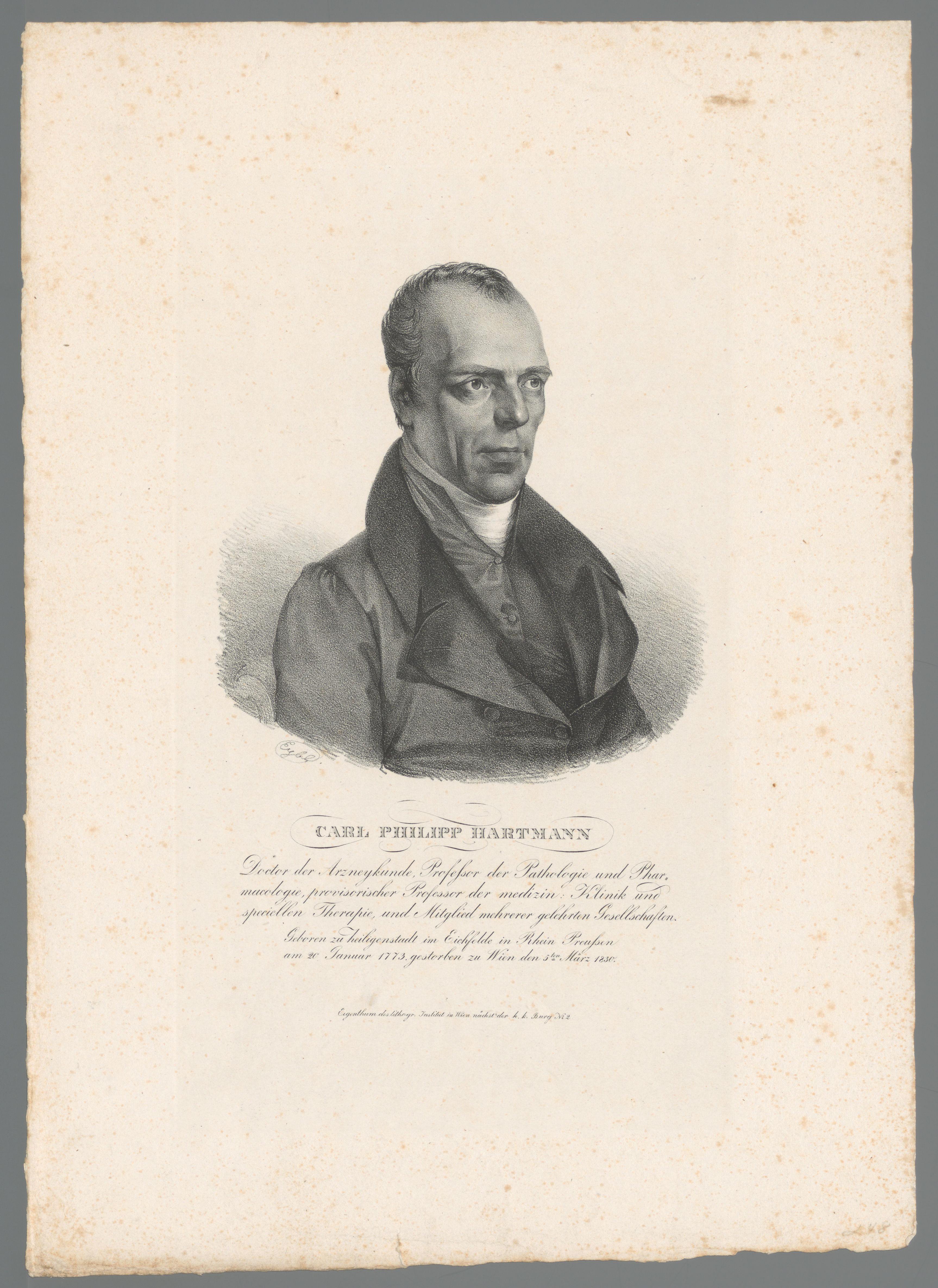 Portret van Philipp Karl Hartmann