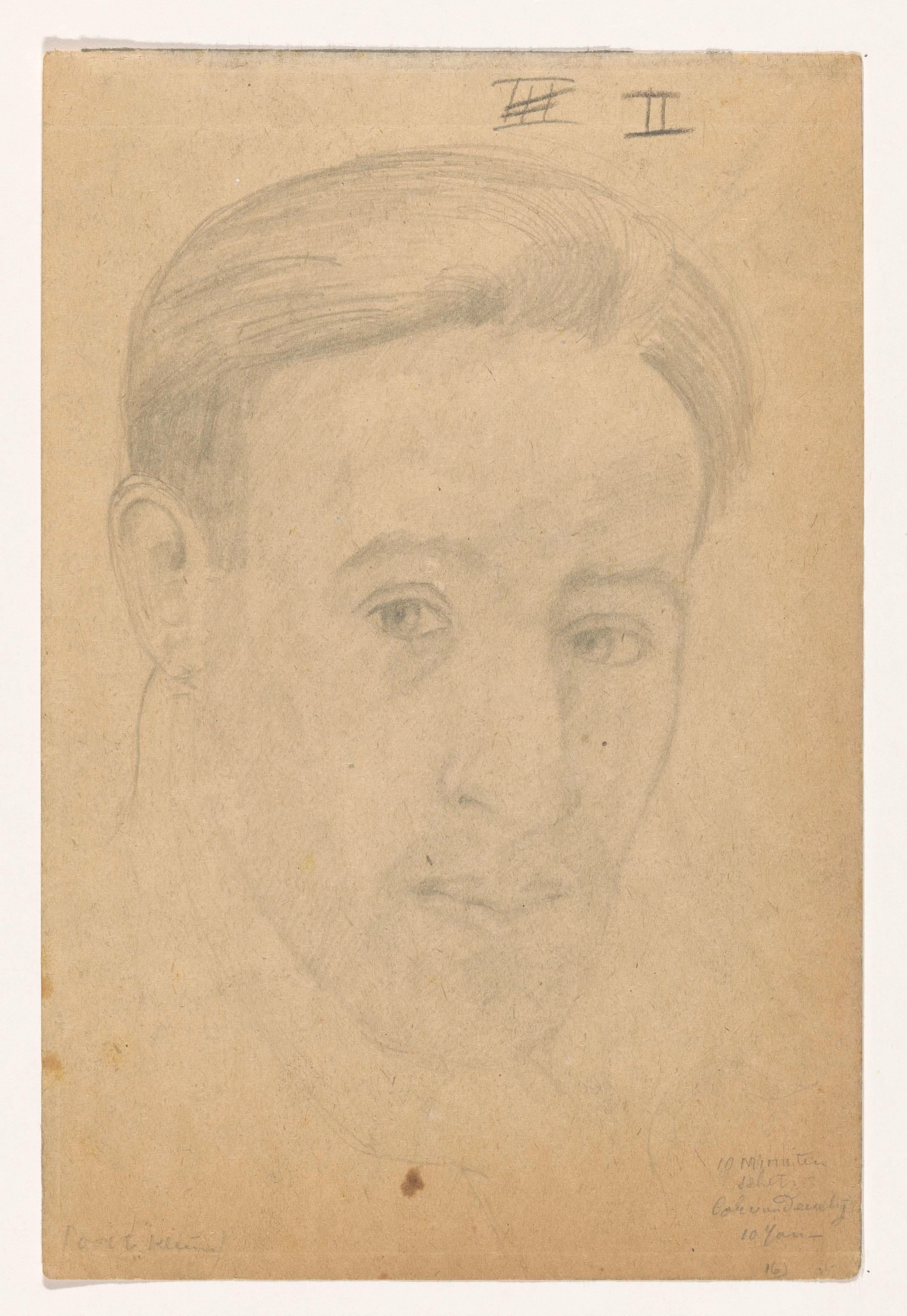 Zelfportret en face: B-1-1, 10 januari