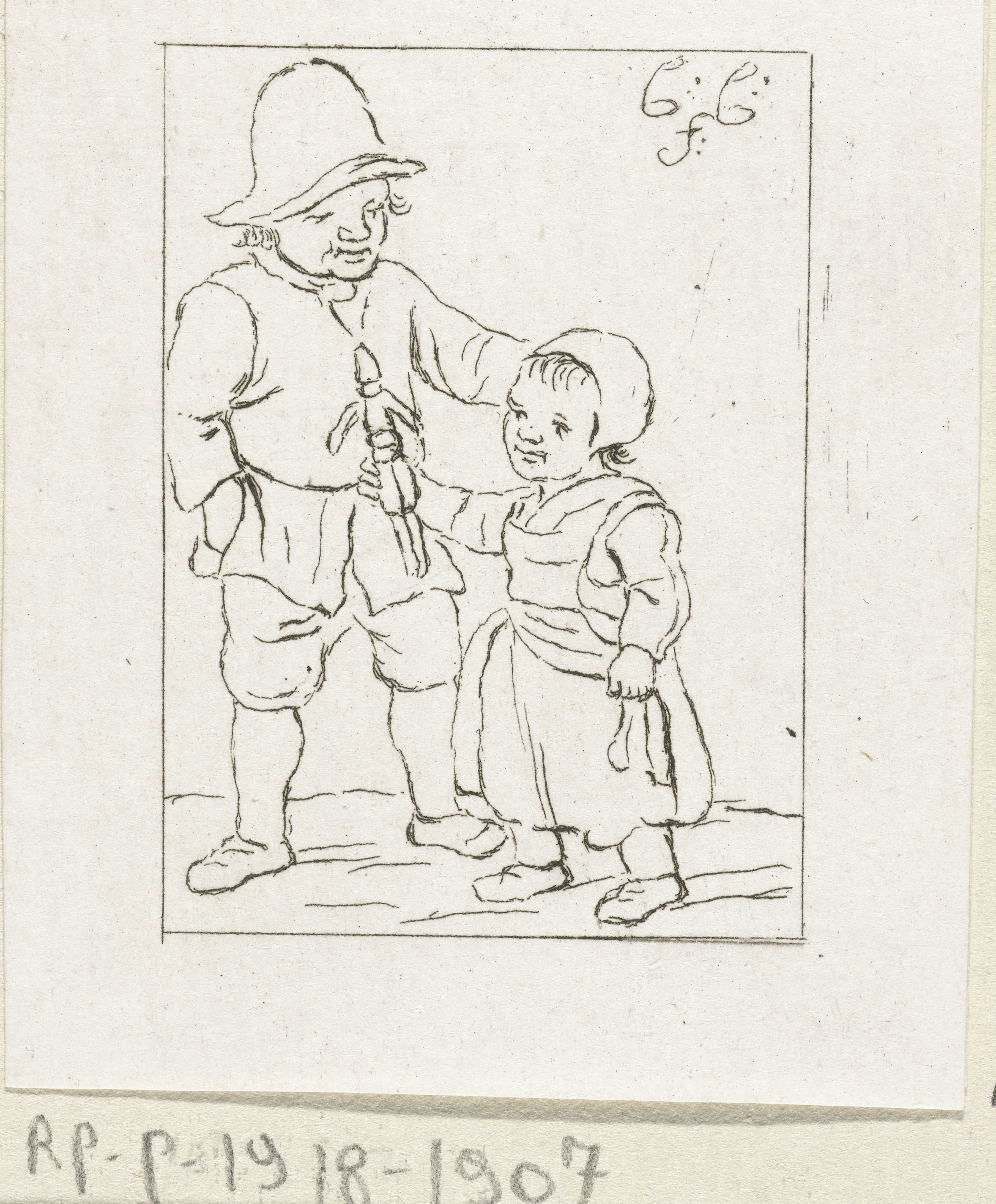 Jongen en meisje met pop