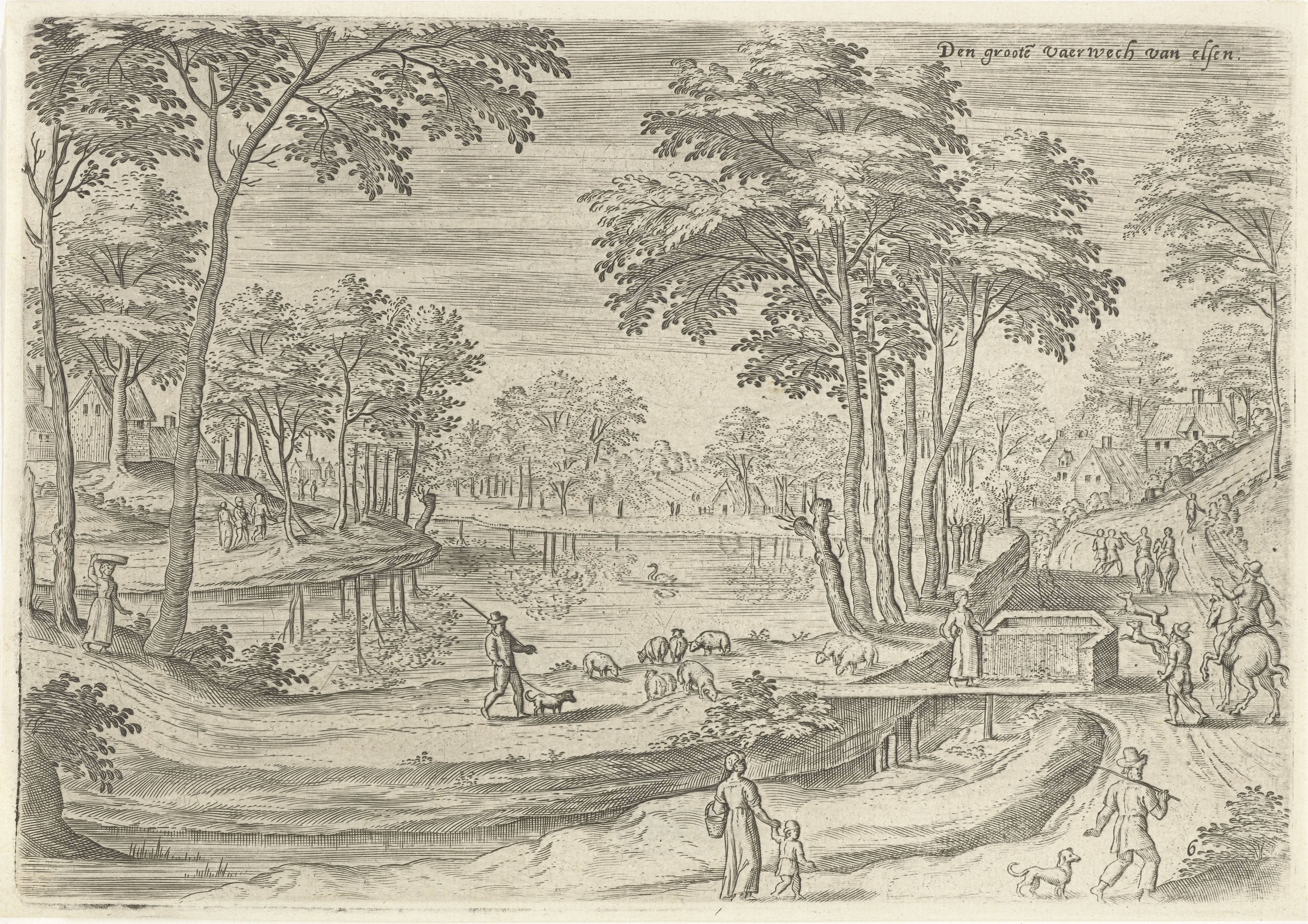 Gezicht op het kanaal van Elsene