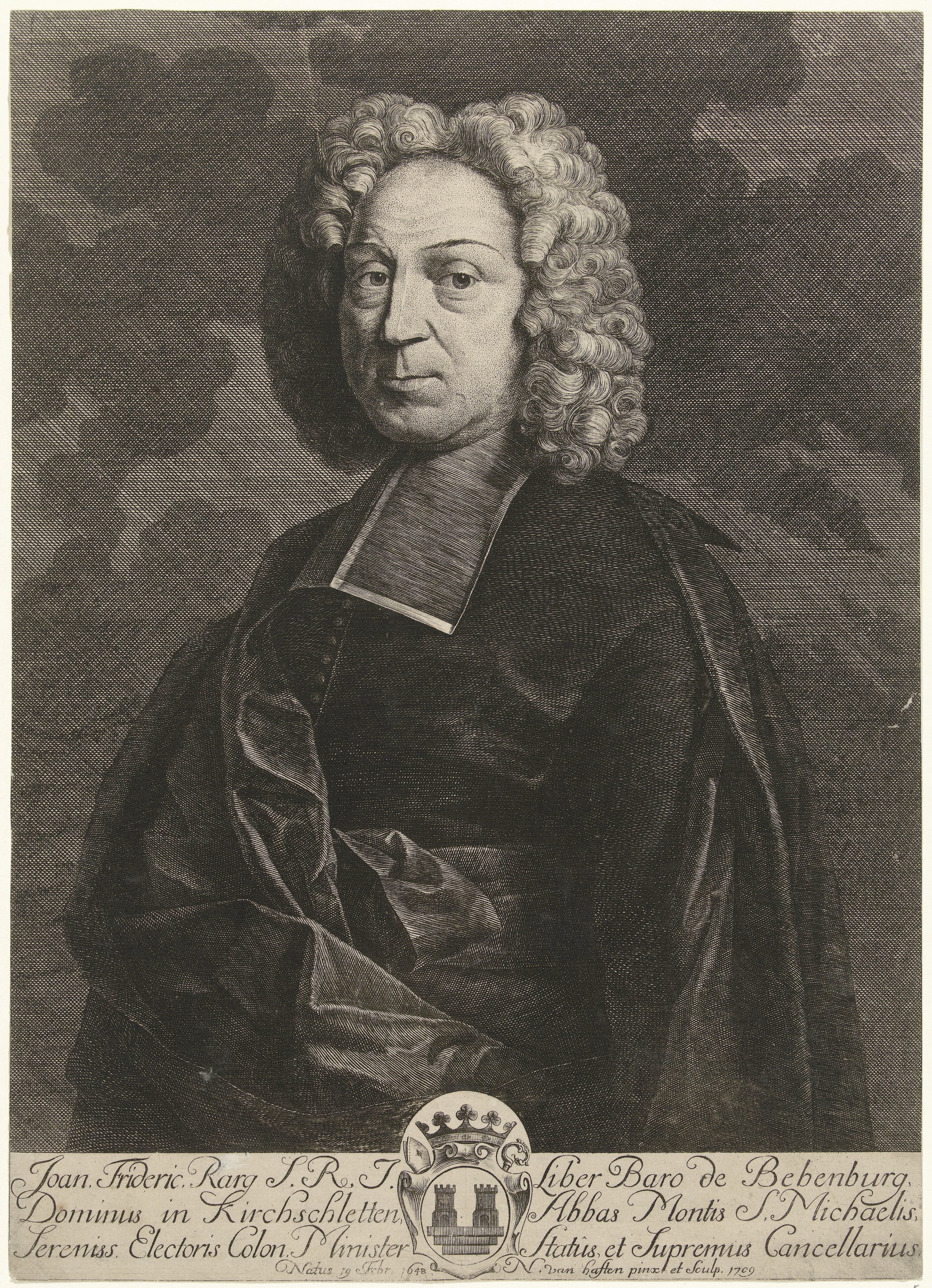 Portret van Johann Friedrich Karg, baron van Bebenburg