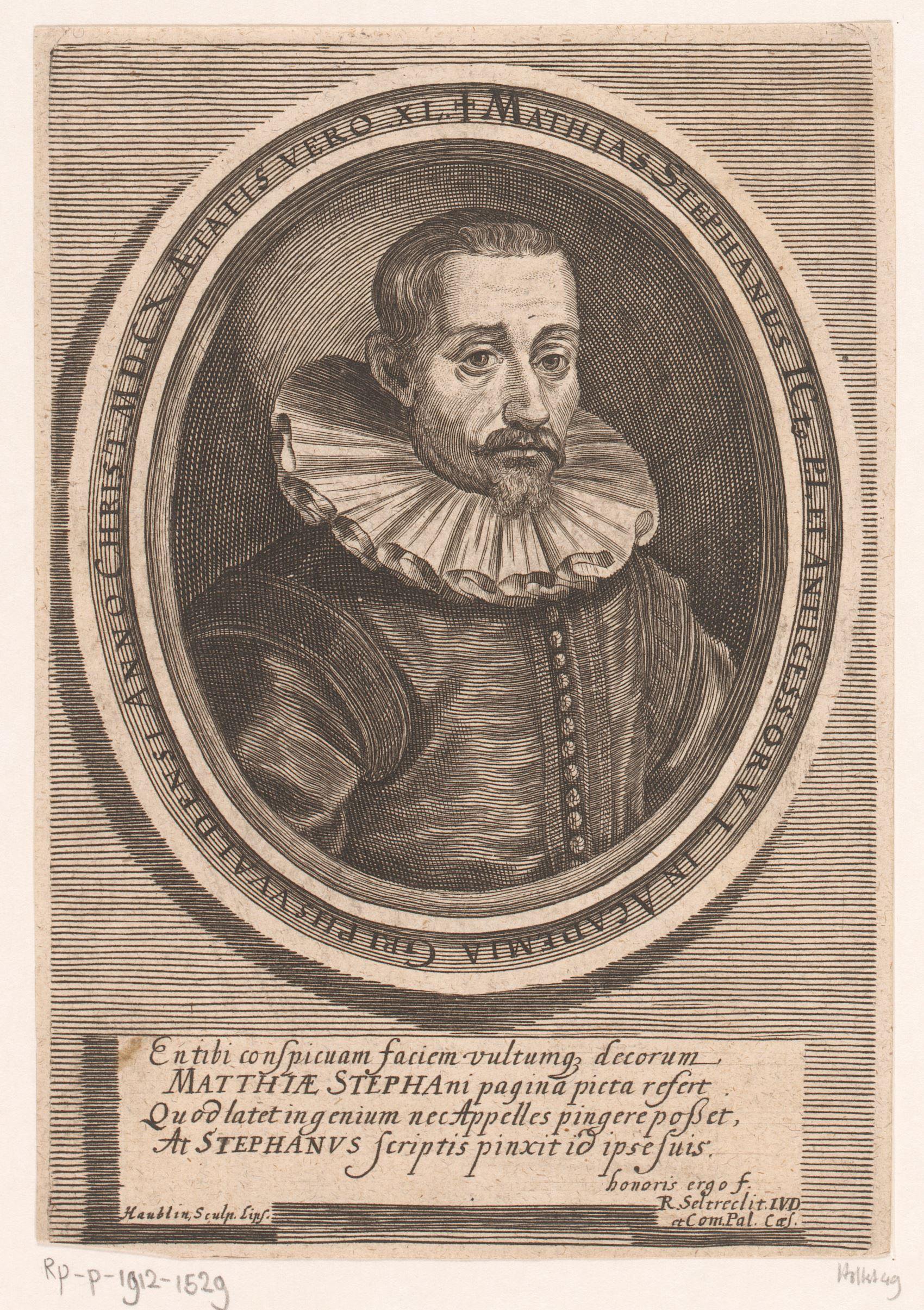 Portret van Mathias Stephani op 40-jarige leeftijd