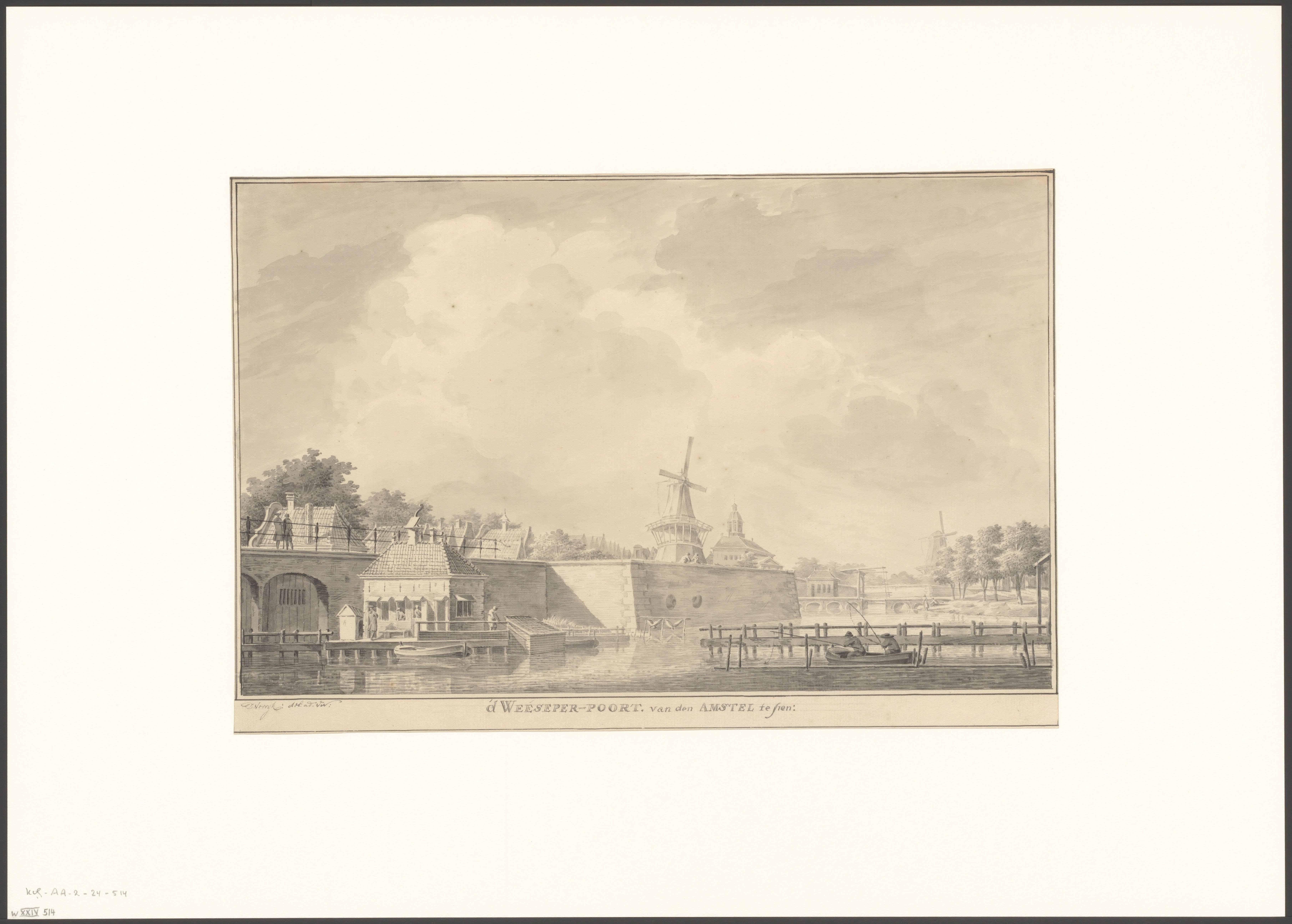 Gezicht op de Weesperpoort, gezien vanaf de Amstel