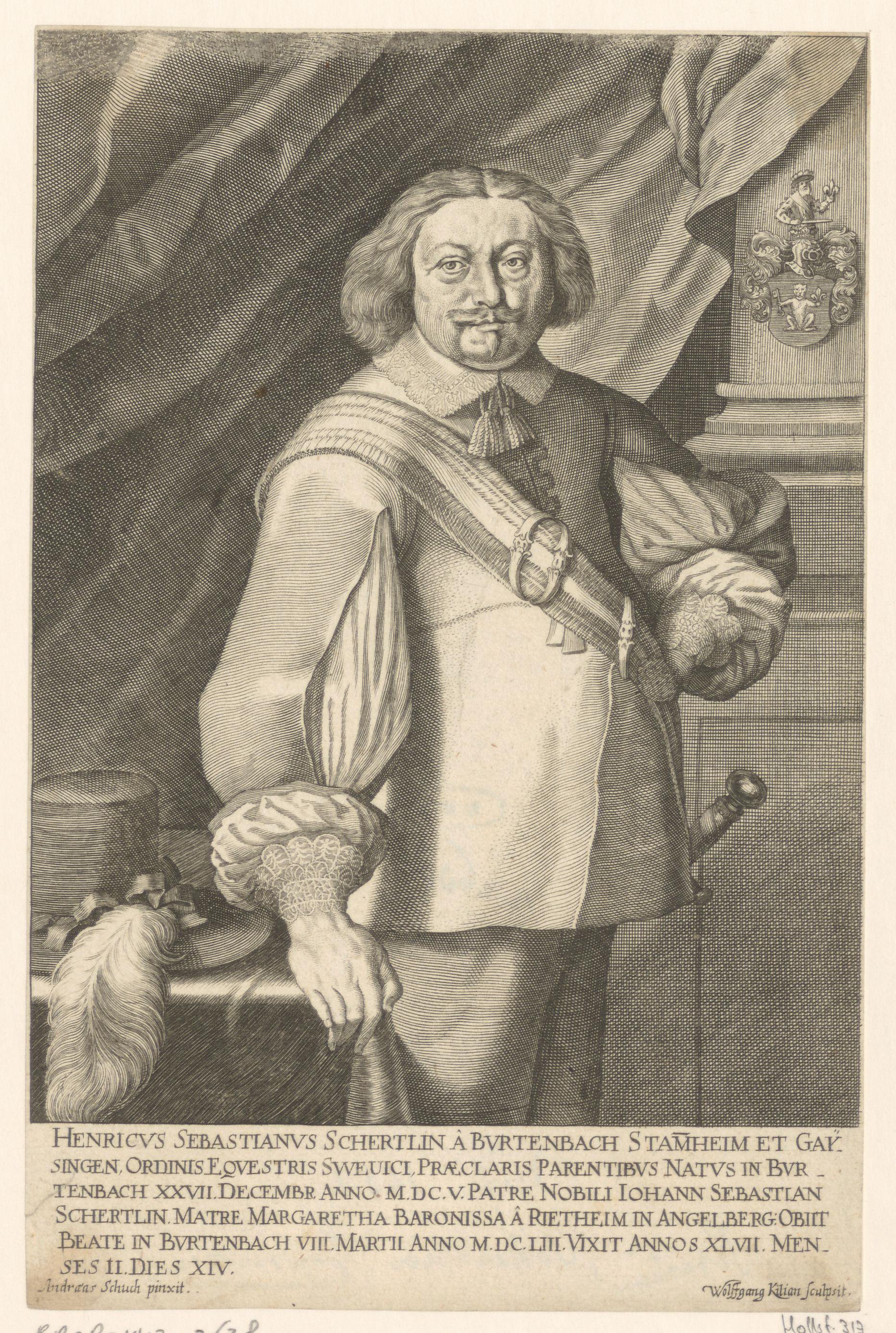 Portret van Heinrich Sebastian Schertlin
