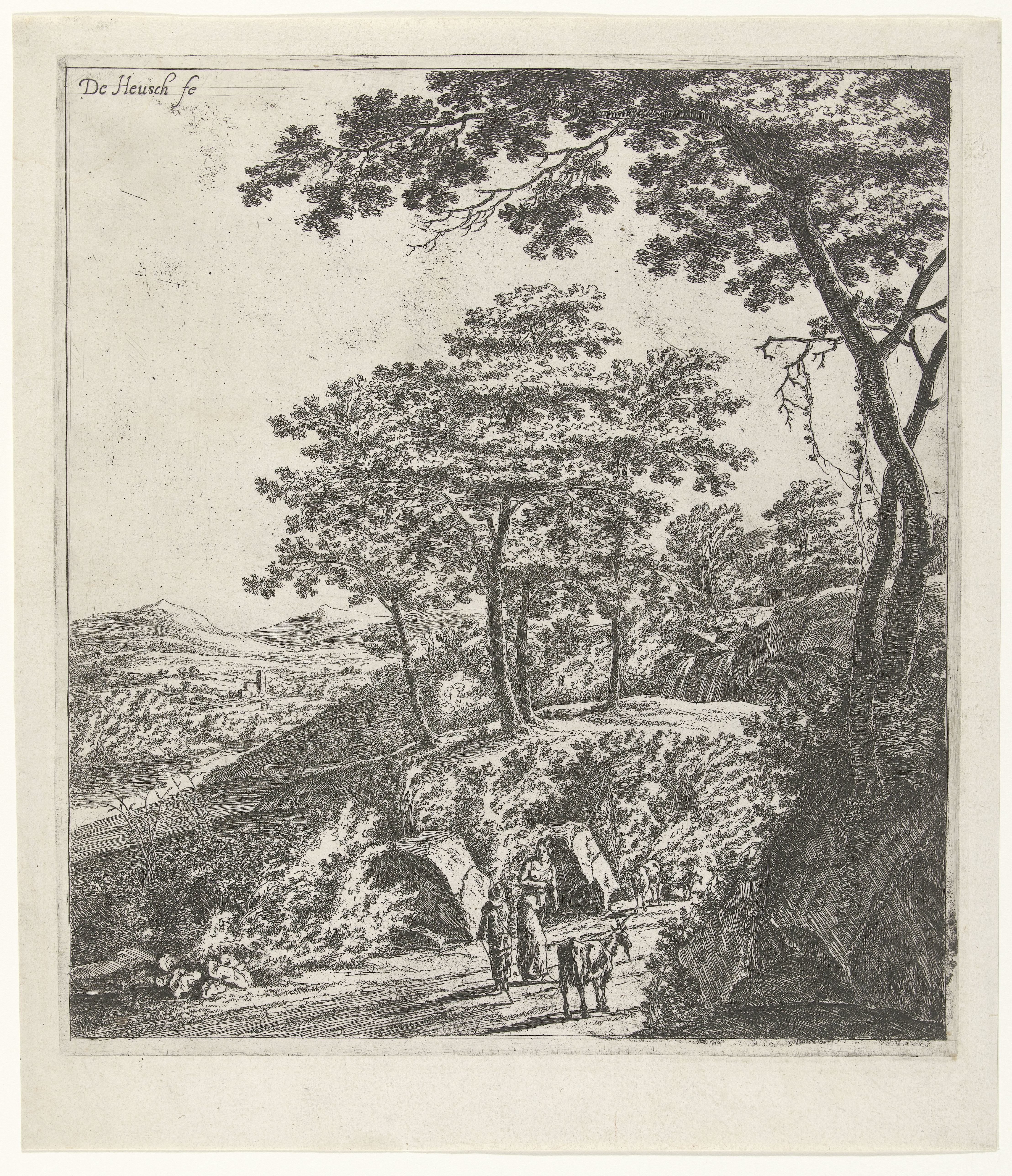 Landschap met kleine herder