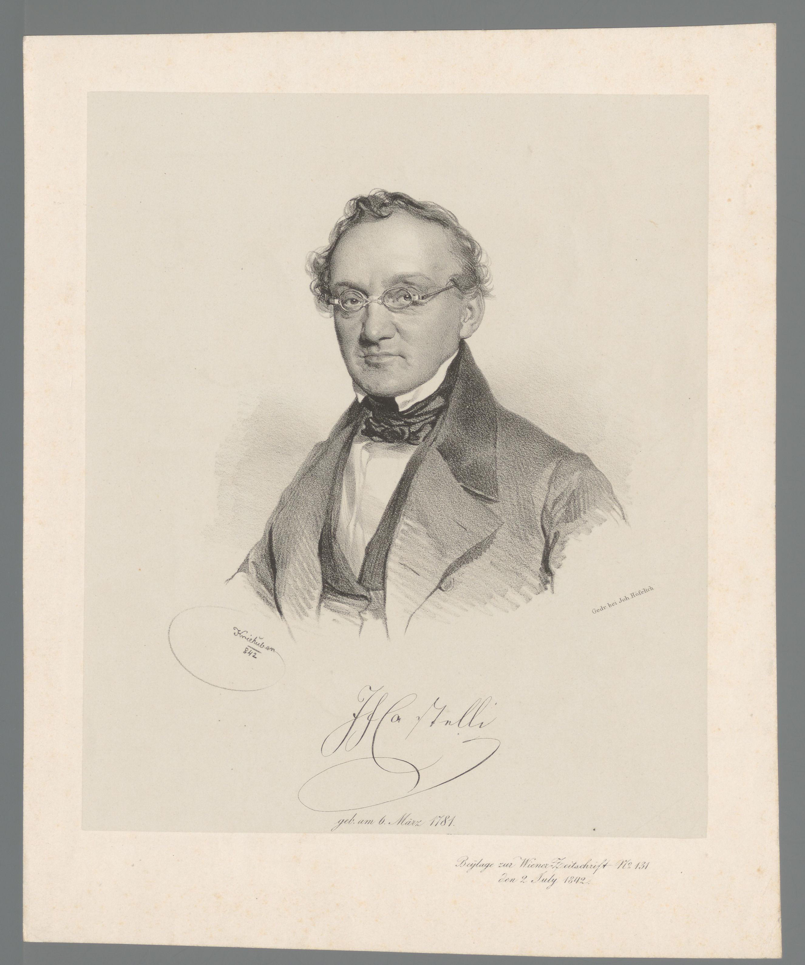 Portret van Ignaz Franz Castelli