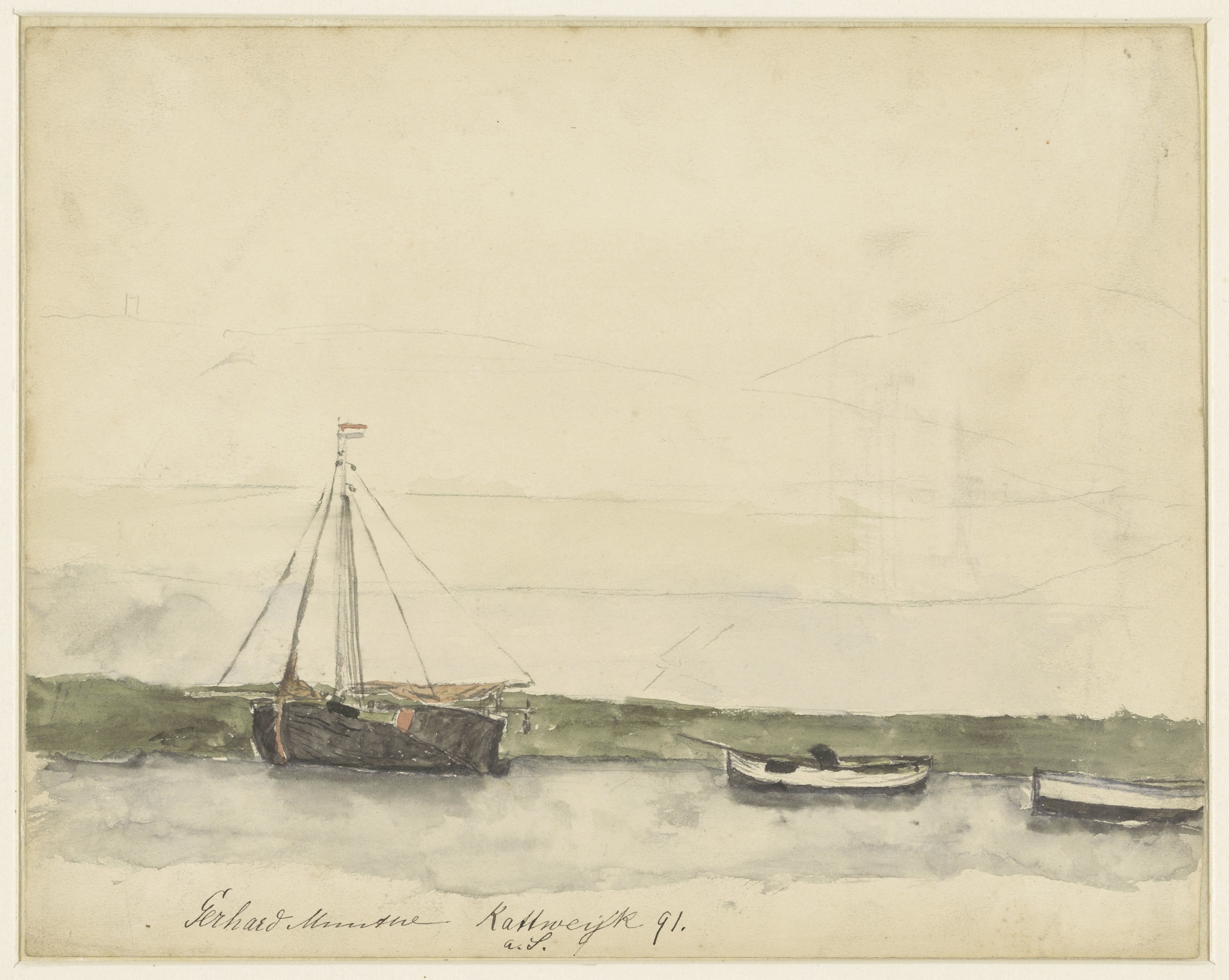 Schepen in de haven te Katwijk aan Zee