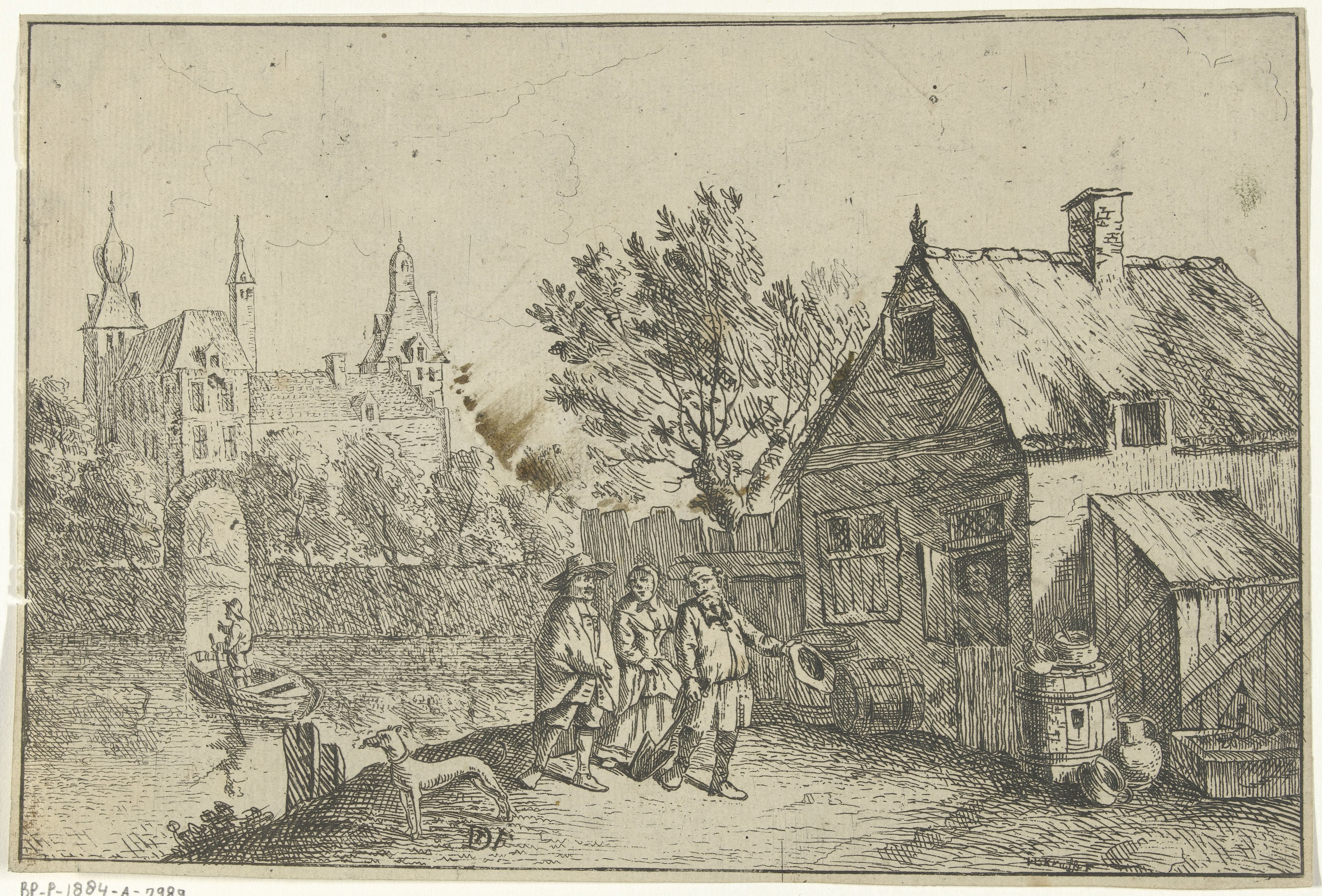 Boerenhuis aan het water