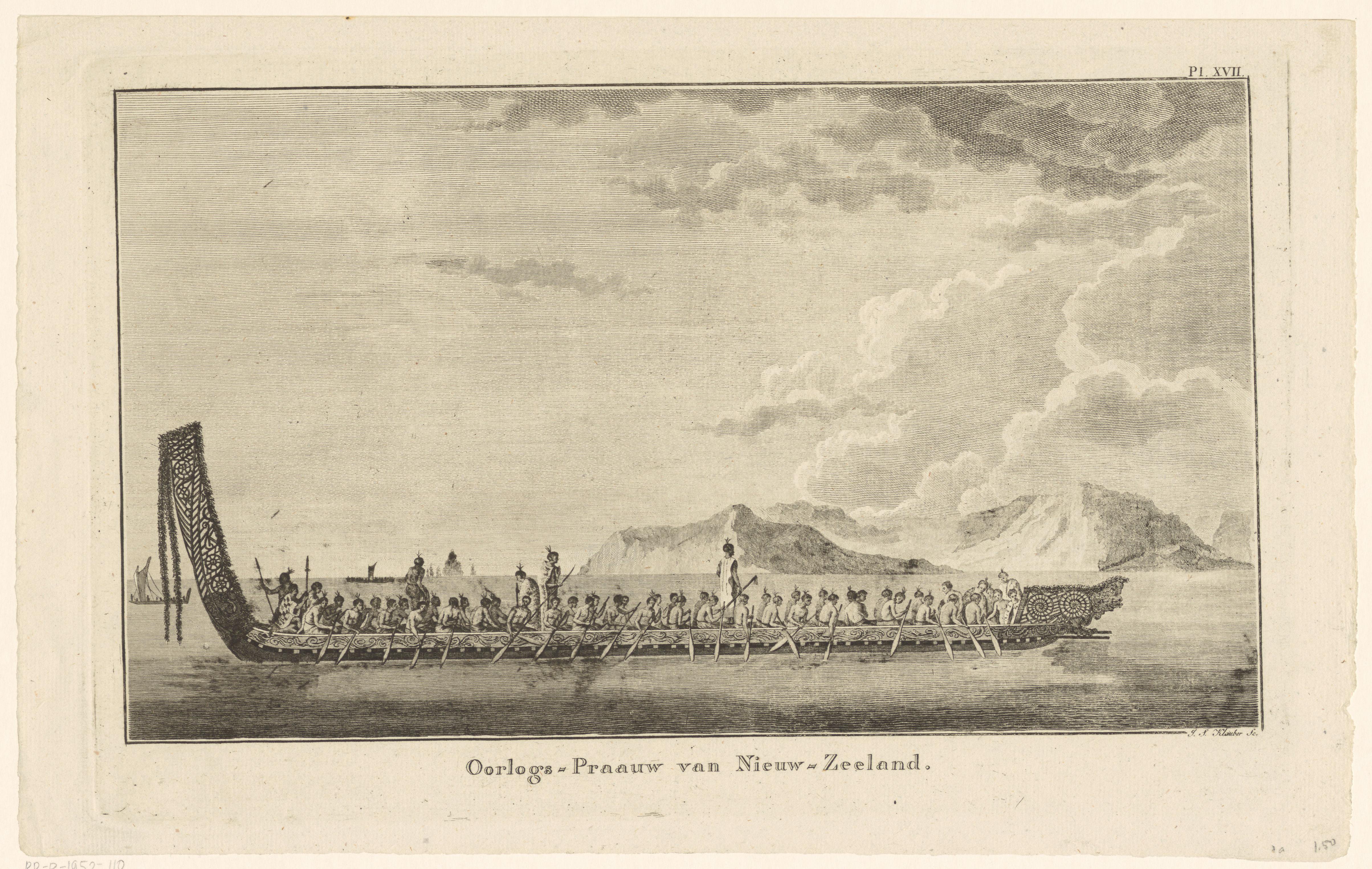 Prauw bij Nieuw-Zeeland