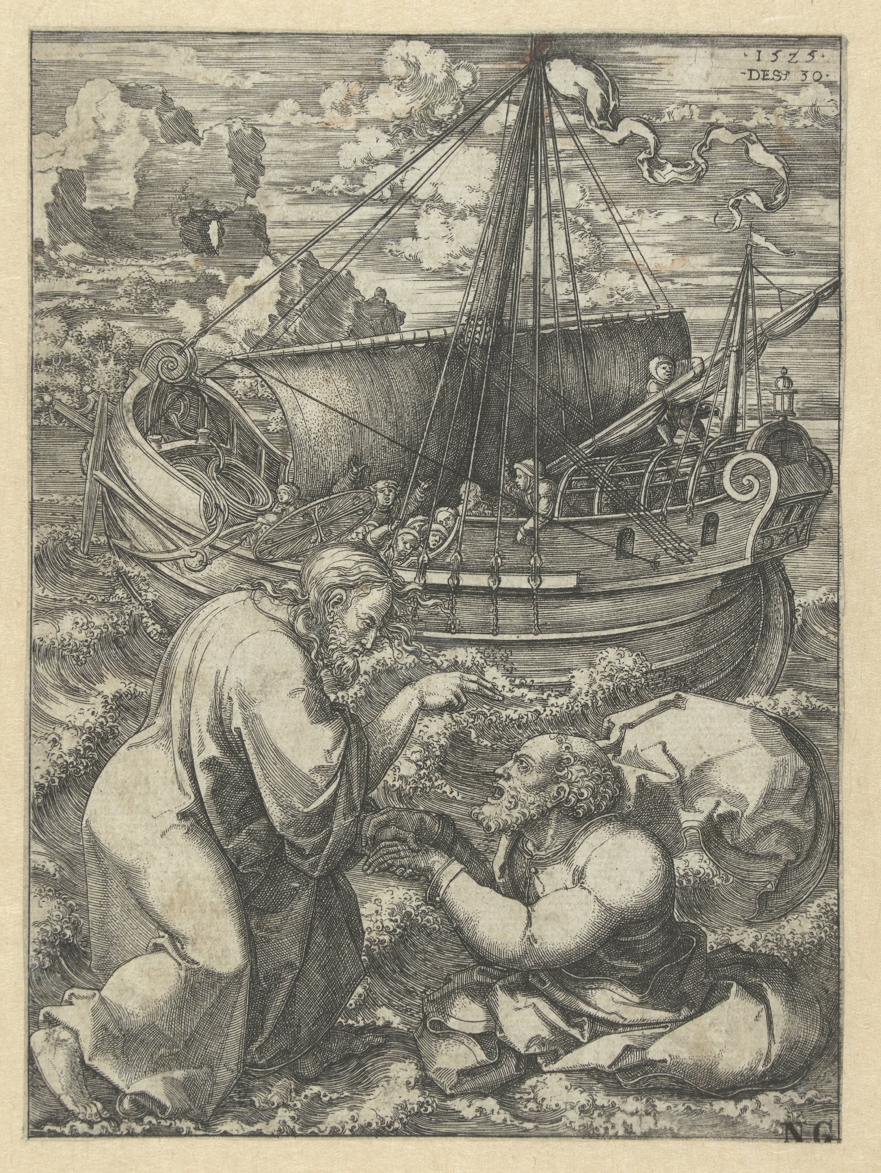 Redding van Petrus door Christus