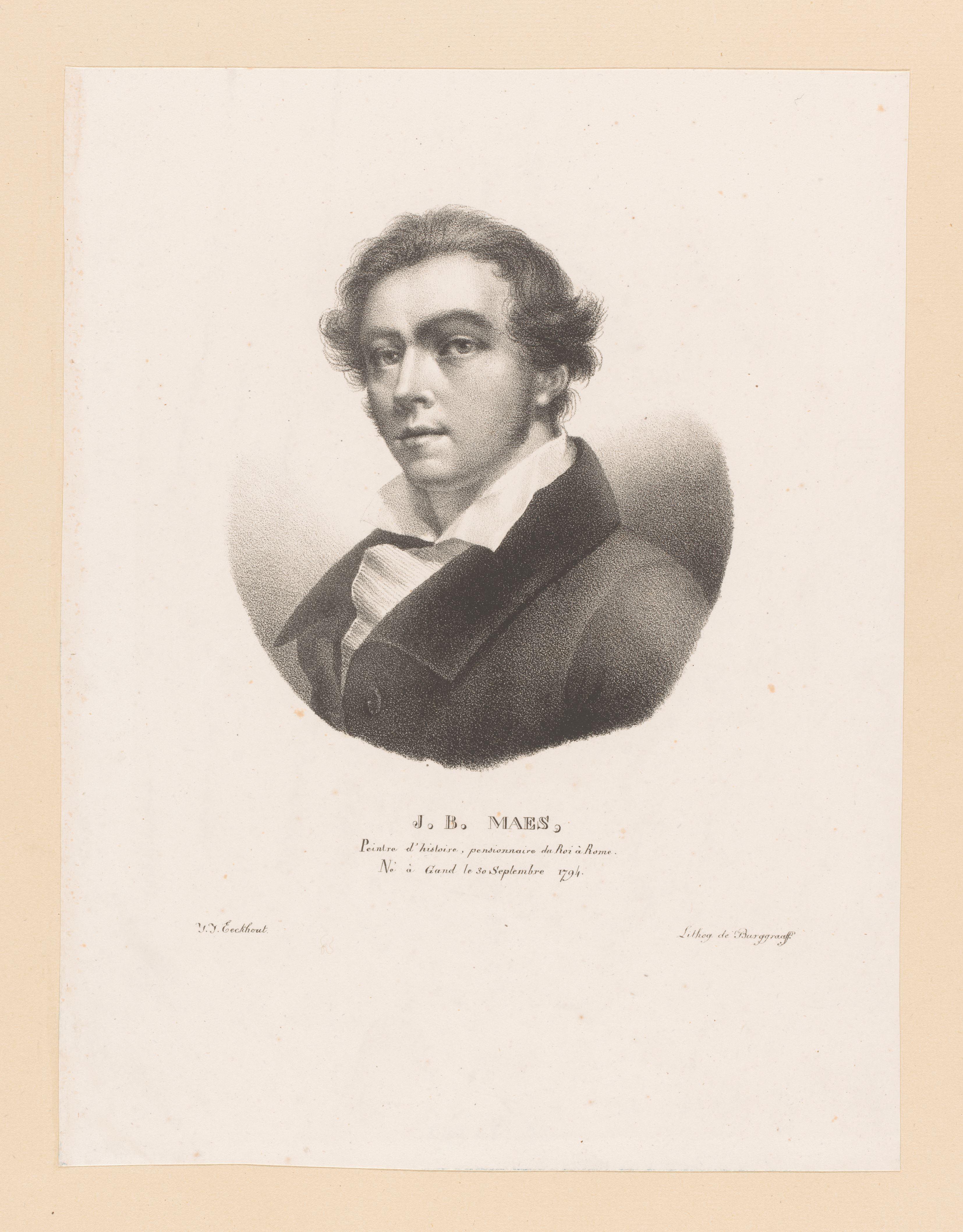 Portret van Jean Baptiste Louis Maes Canini