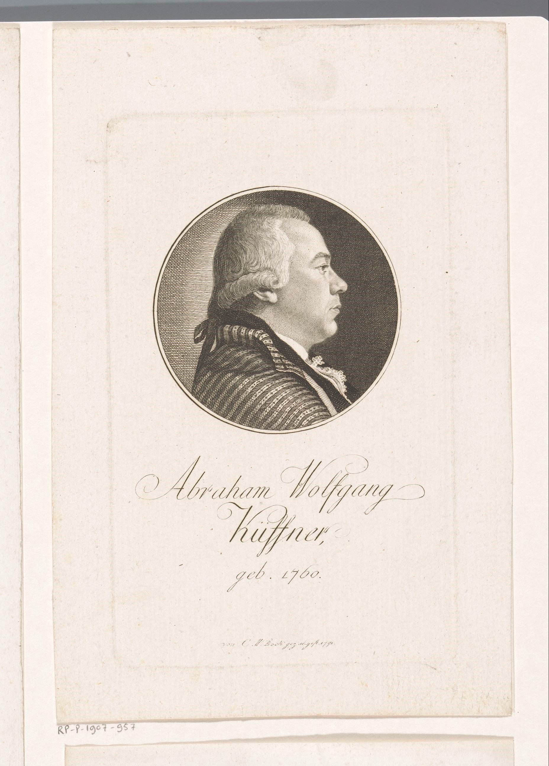Portret van Abraham Wolfgang Küffner