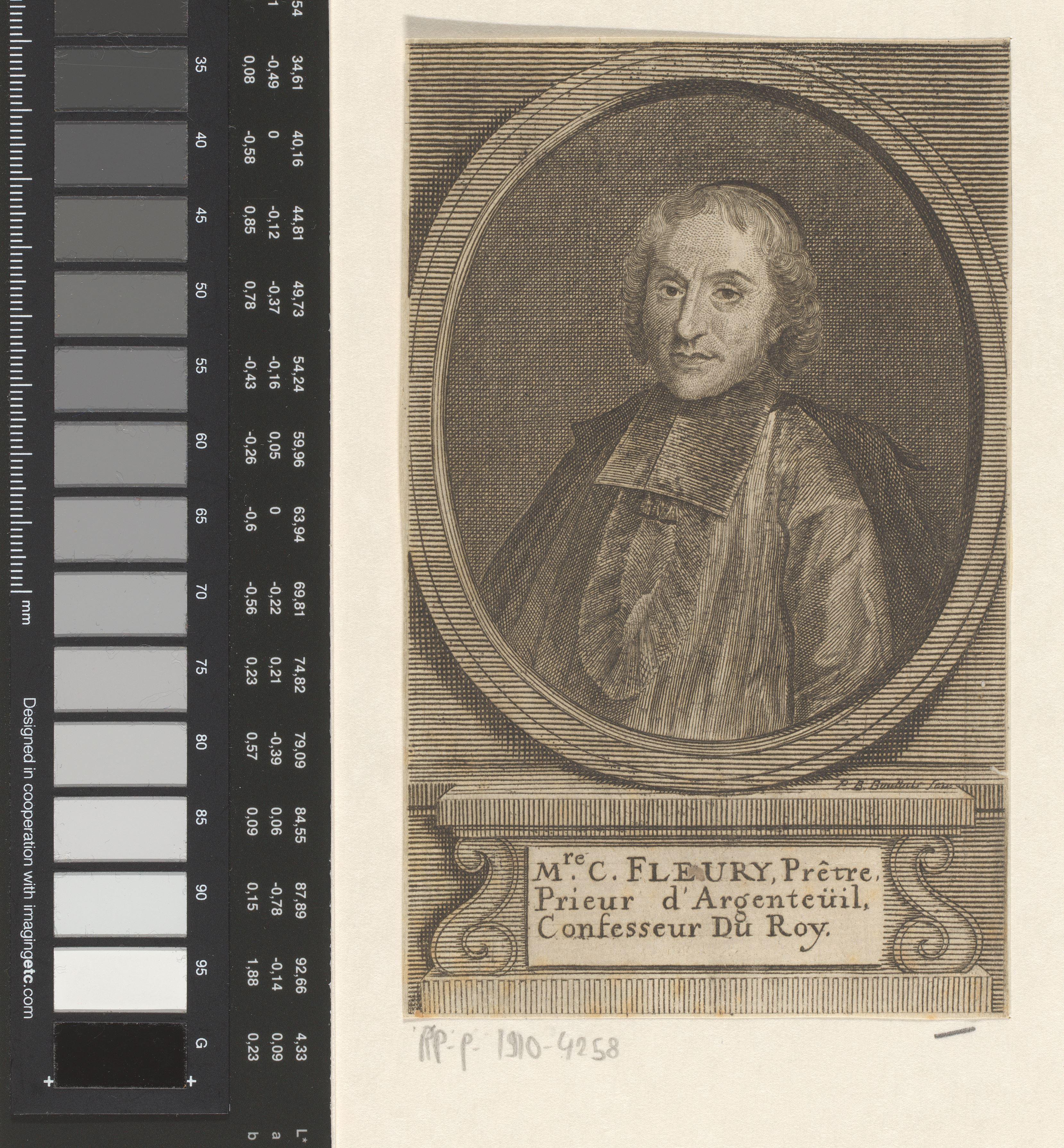 Portret van André-Hercule de Fleury