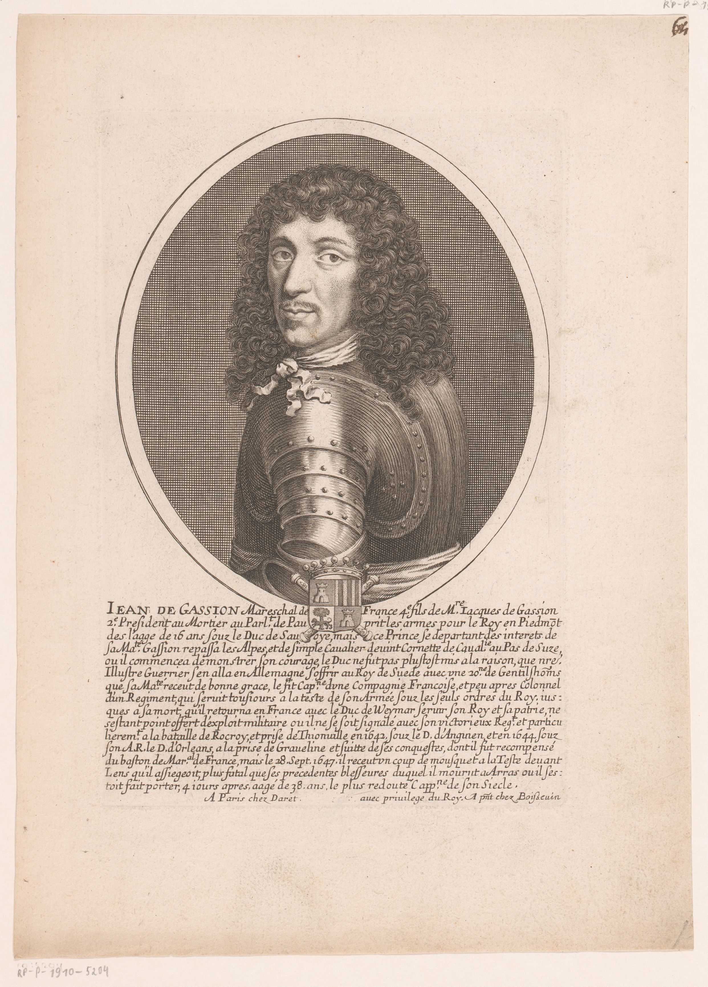 Portret van Jean de Gassion