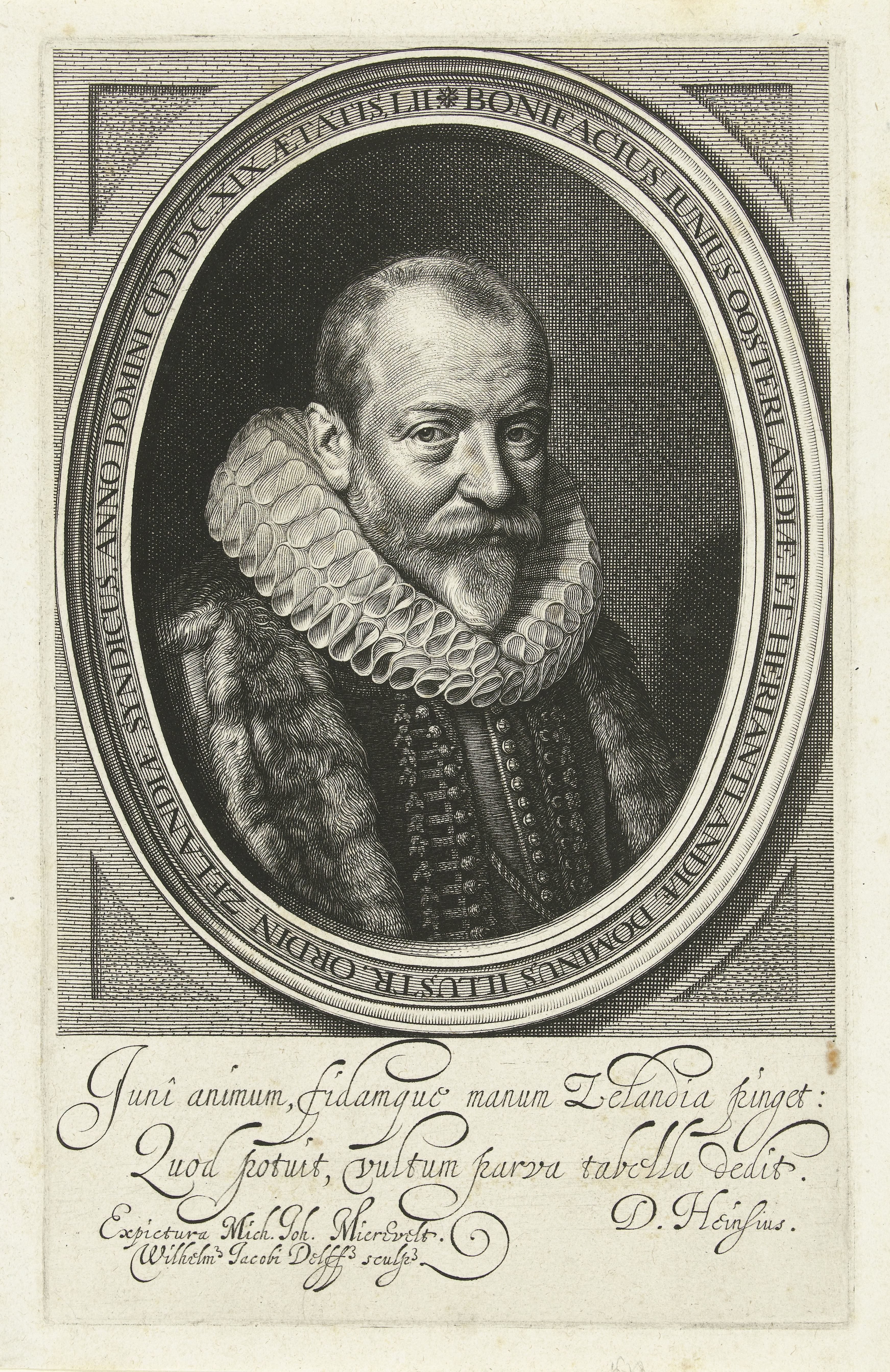Portret van Bonifacius de Jonge op 52-jarige leeftijd