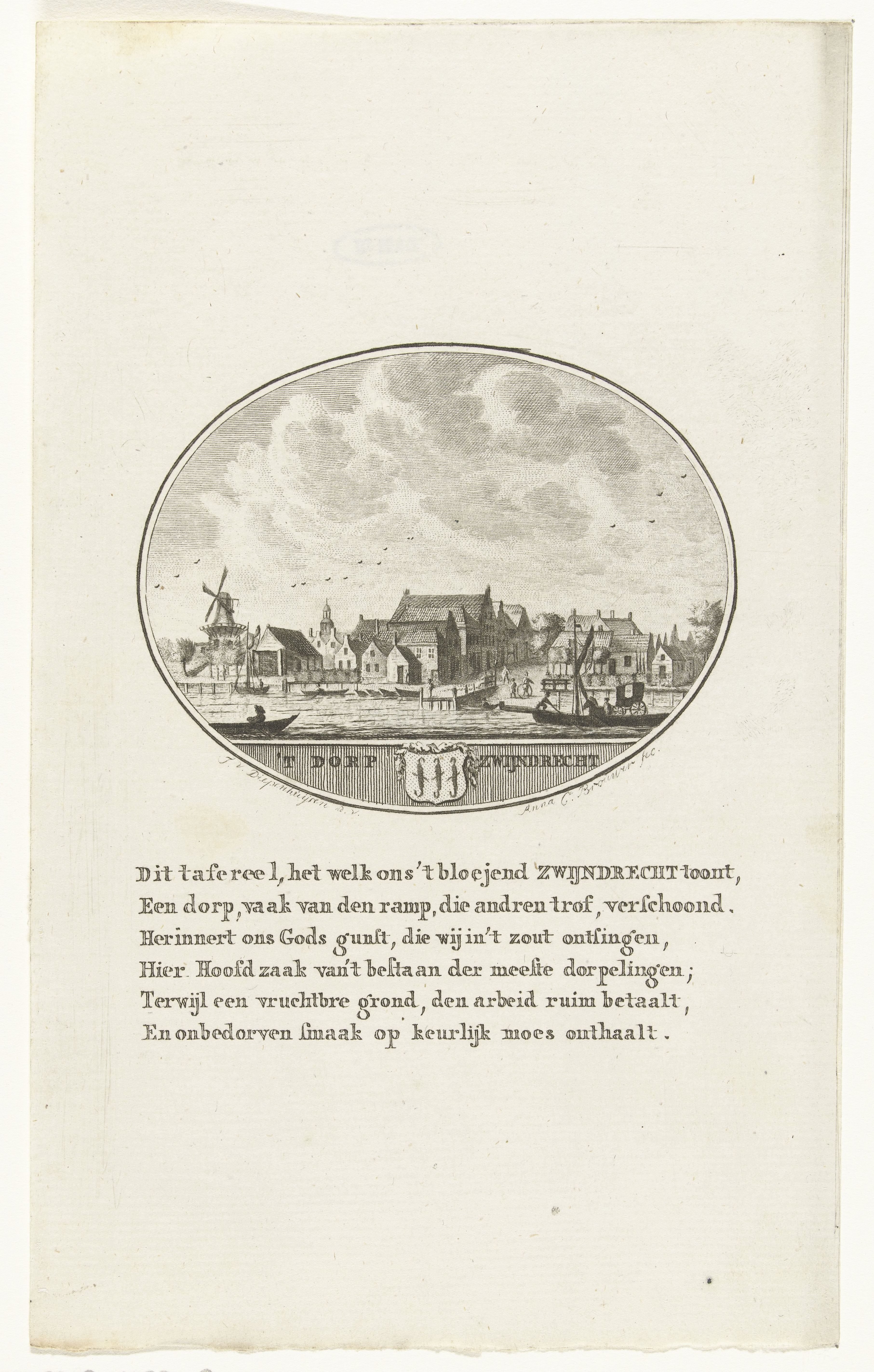 Gezicht op het dorp Zwijndrecht