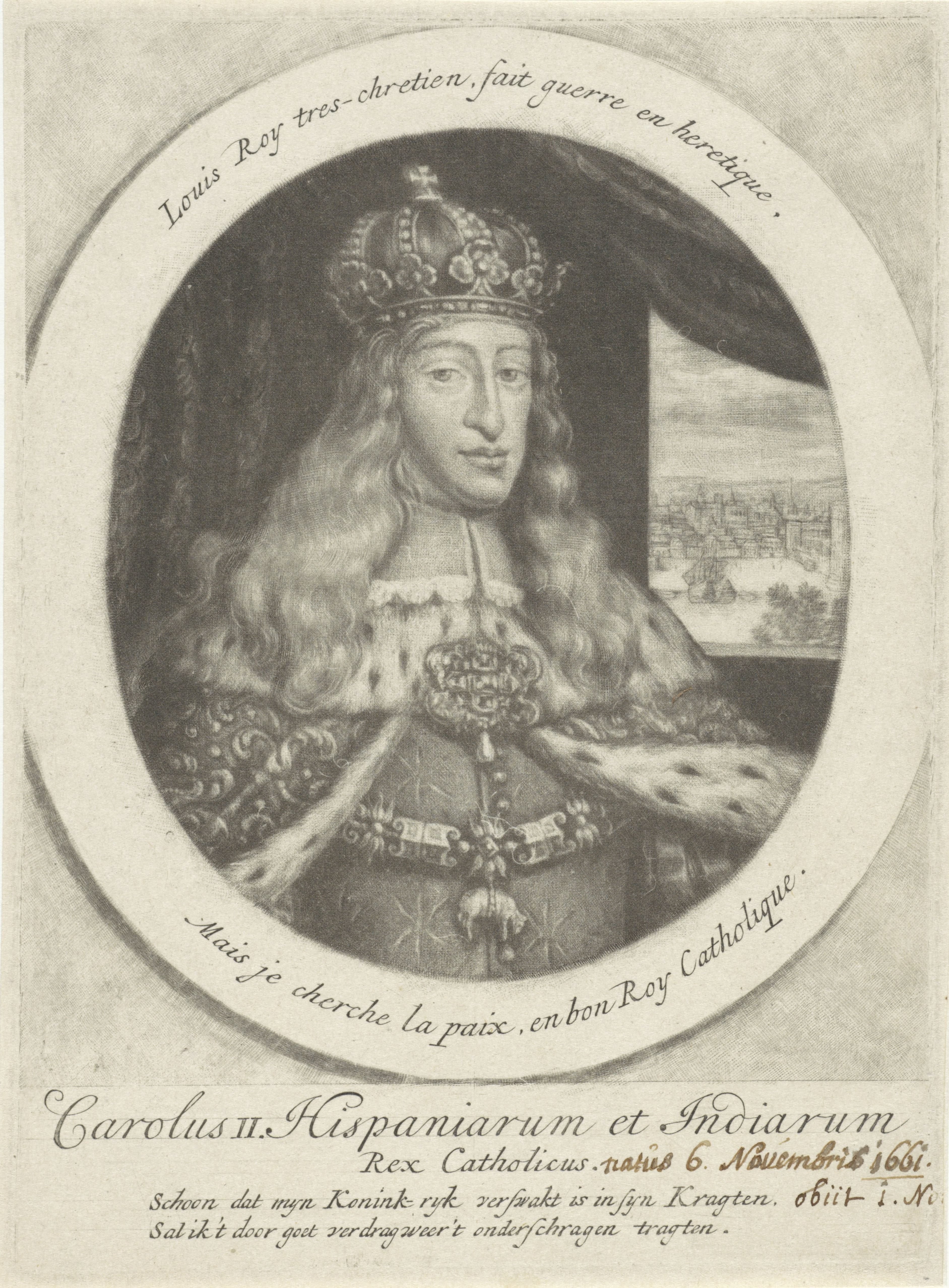 Portret van Karel II, koning van Spanje