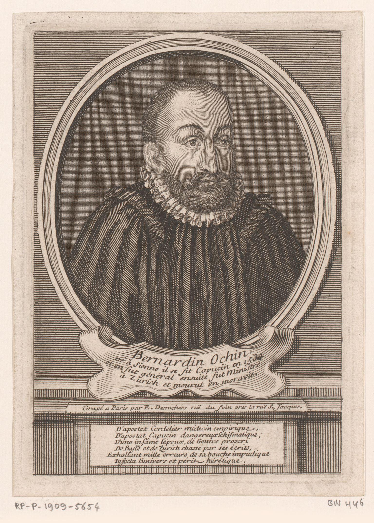 Portret van Bernardino Ochino