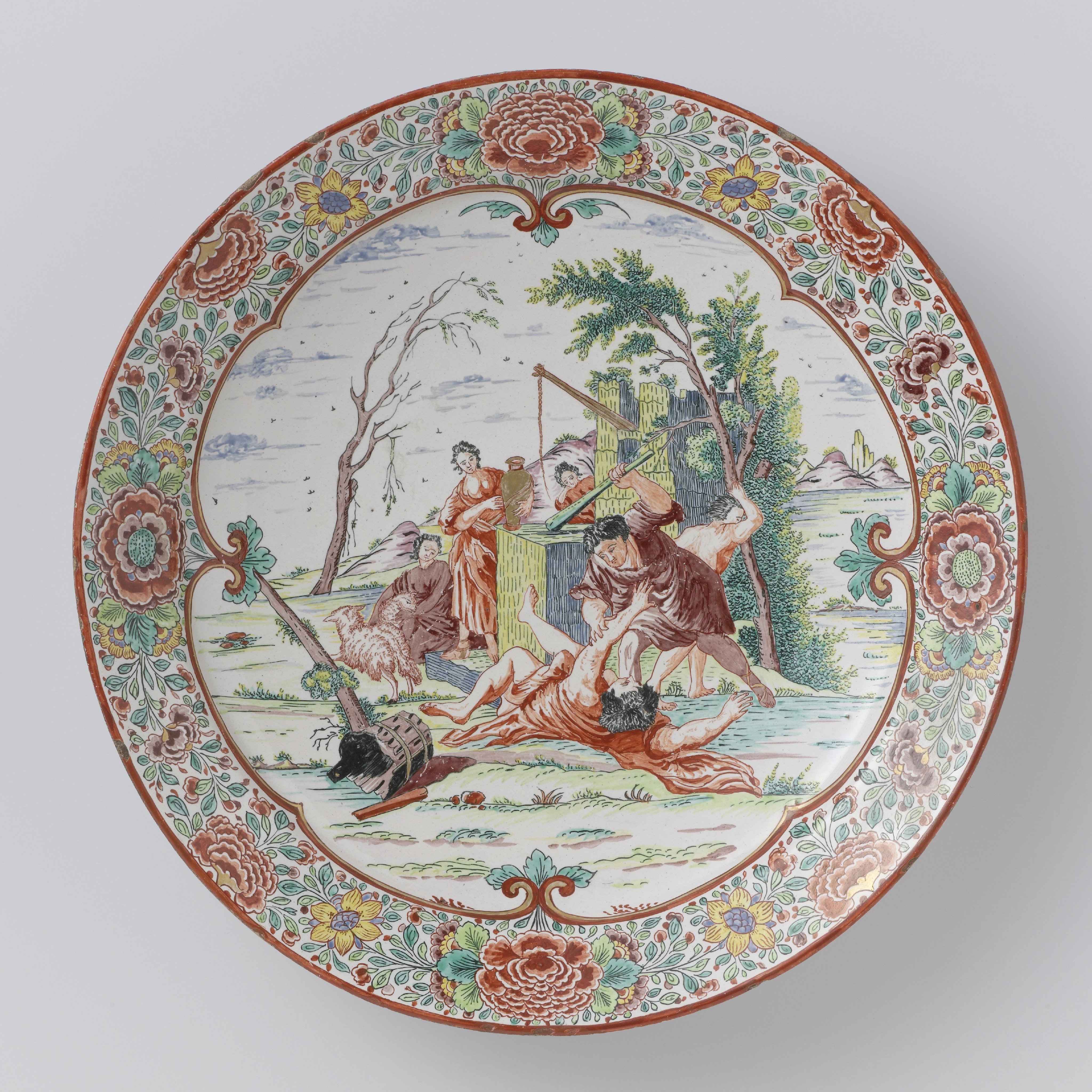 Dish with Moses Defending the Daughters of Jethro